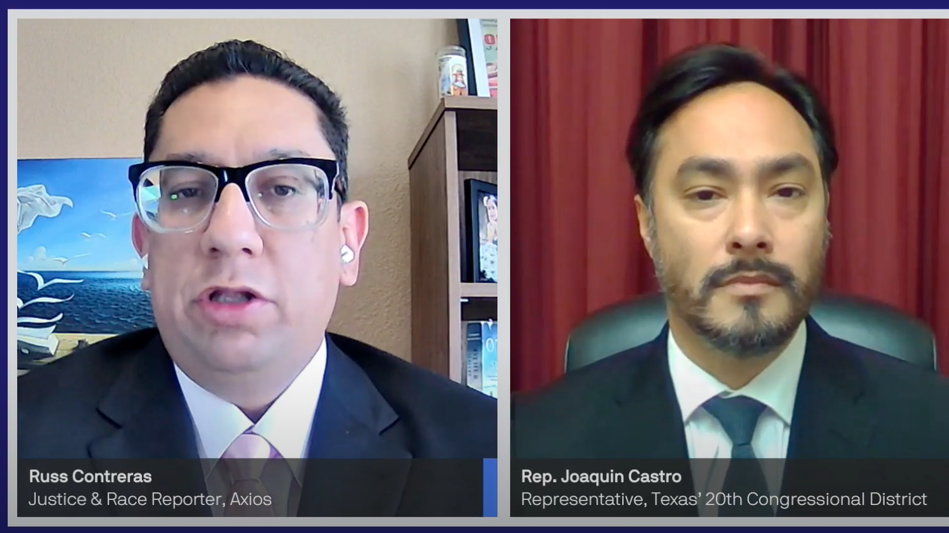 Axios reporter Russ Contreras in conversation with Rep. Joaquin Castro
