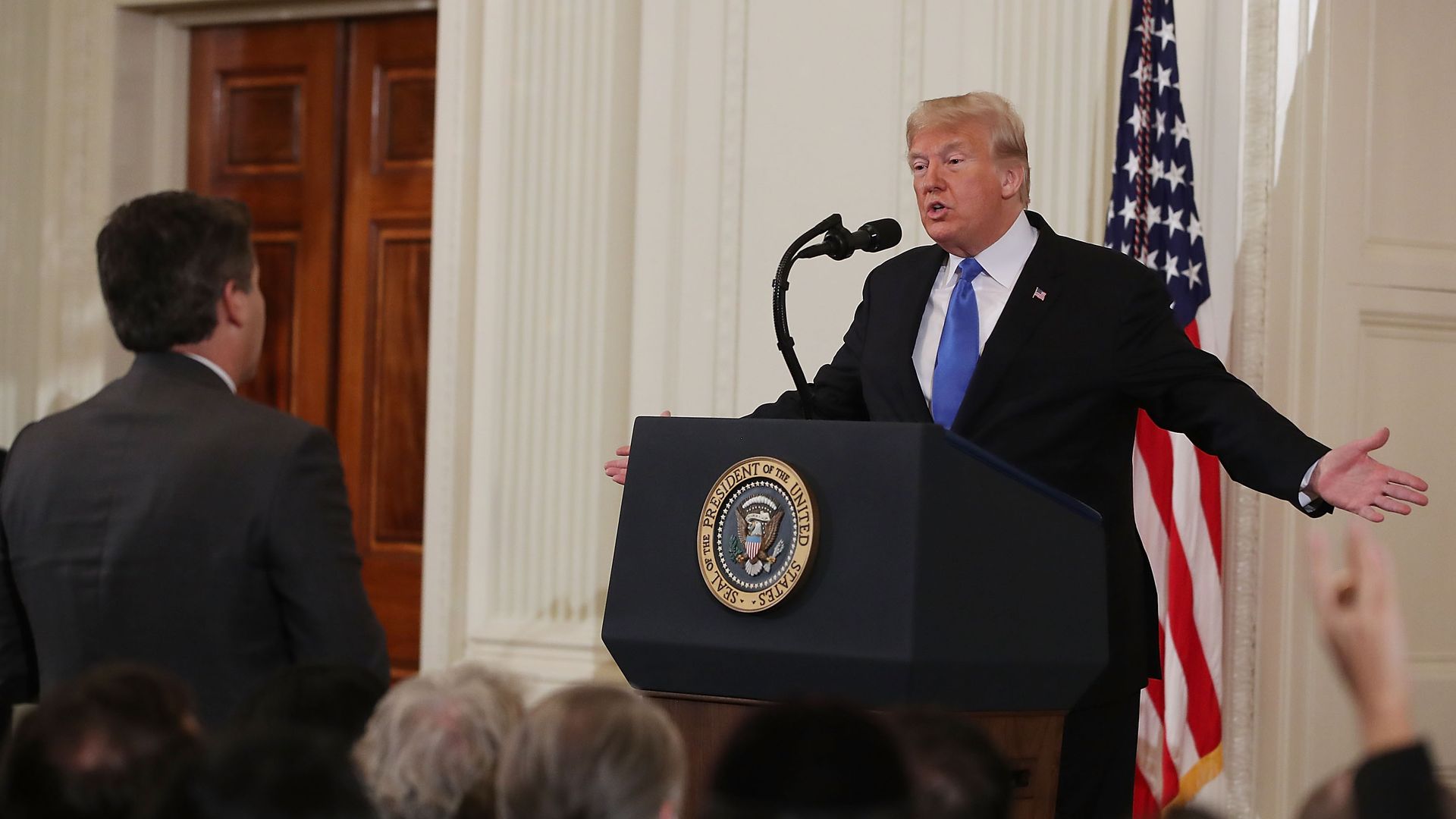 President Trump spars with CNN's Jim Acosta during a press conference last week