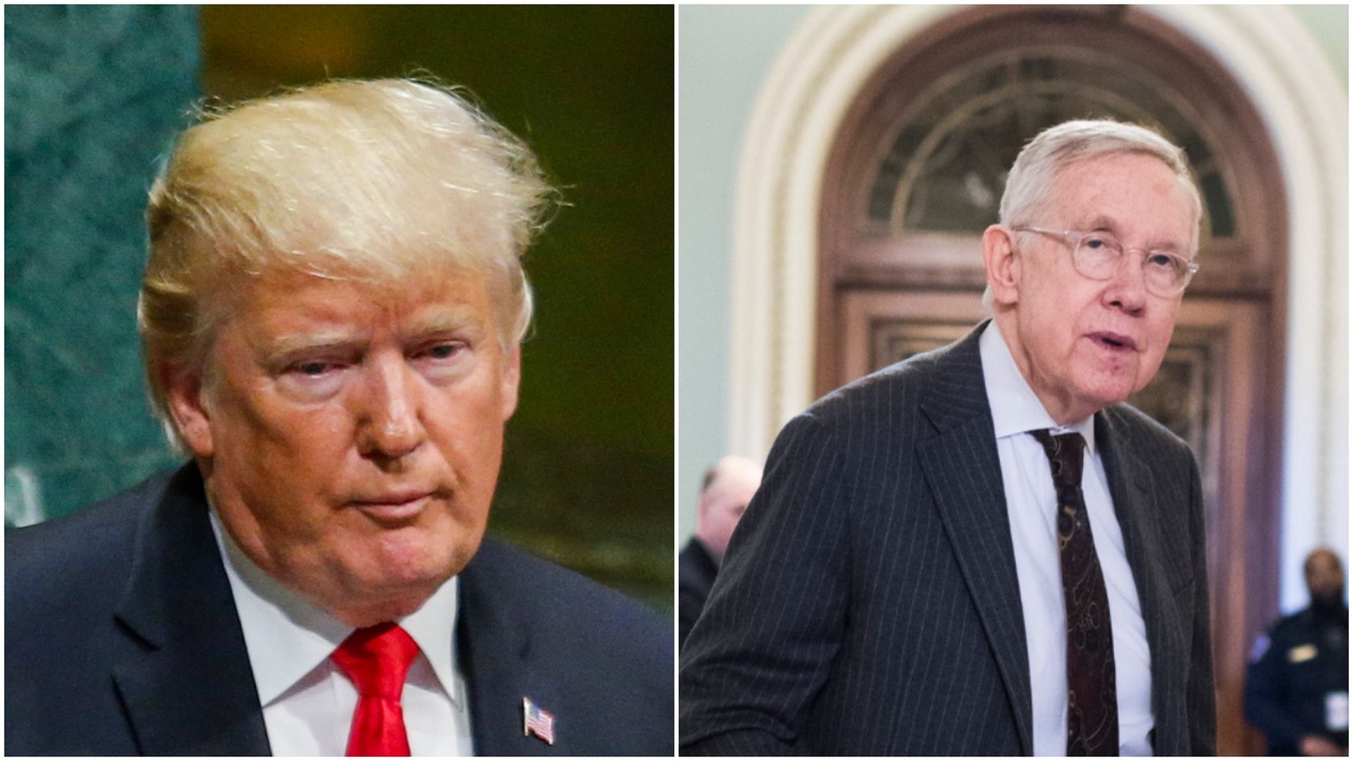 Cropped photo with Donald Trump and Harry reid