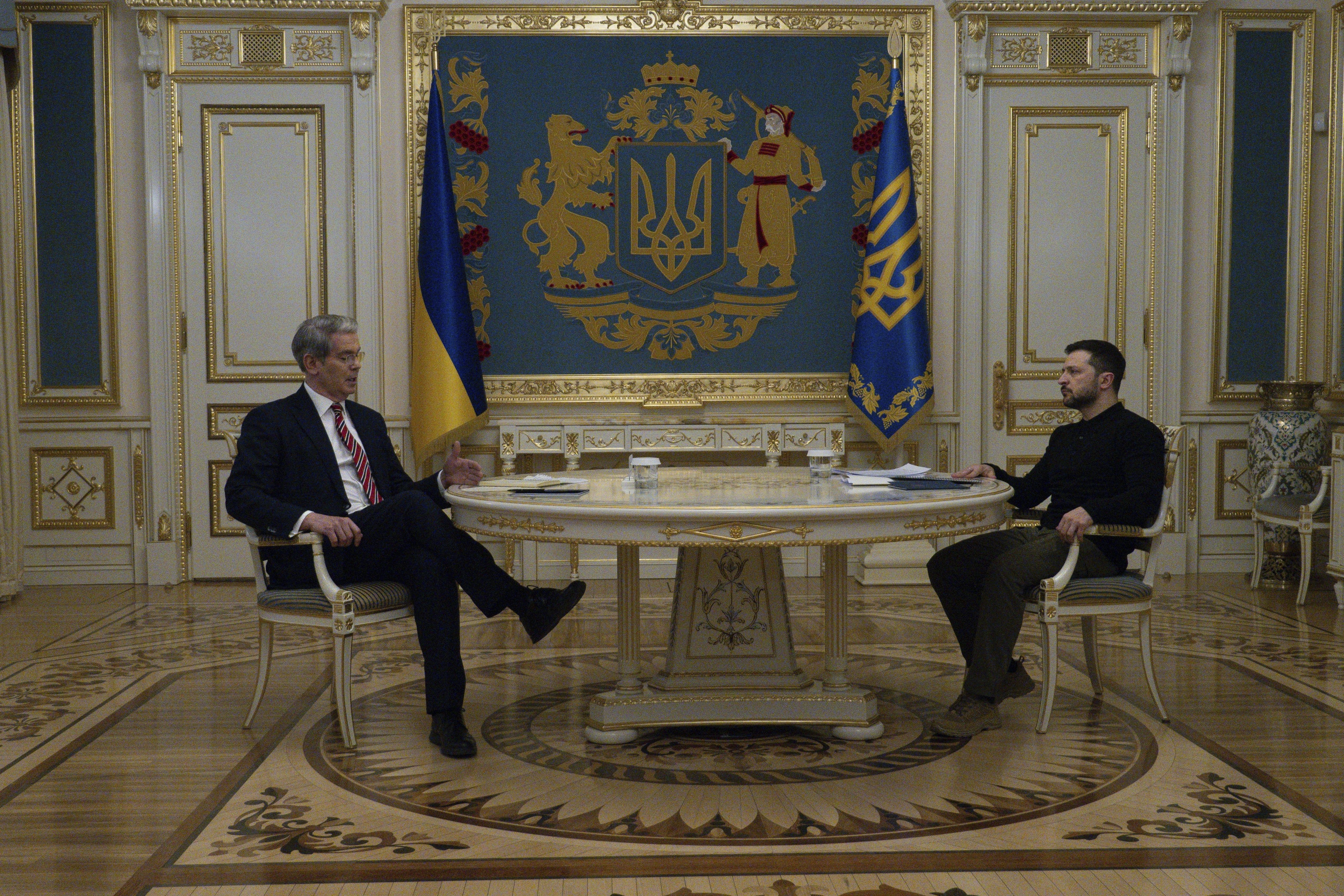 Treasury Secretary Scott Bessent meets with Volodymyr Zelensky in Kyiv last week.