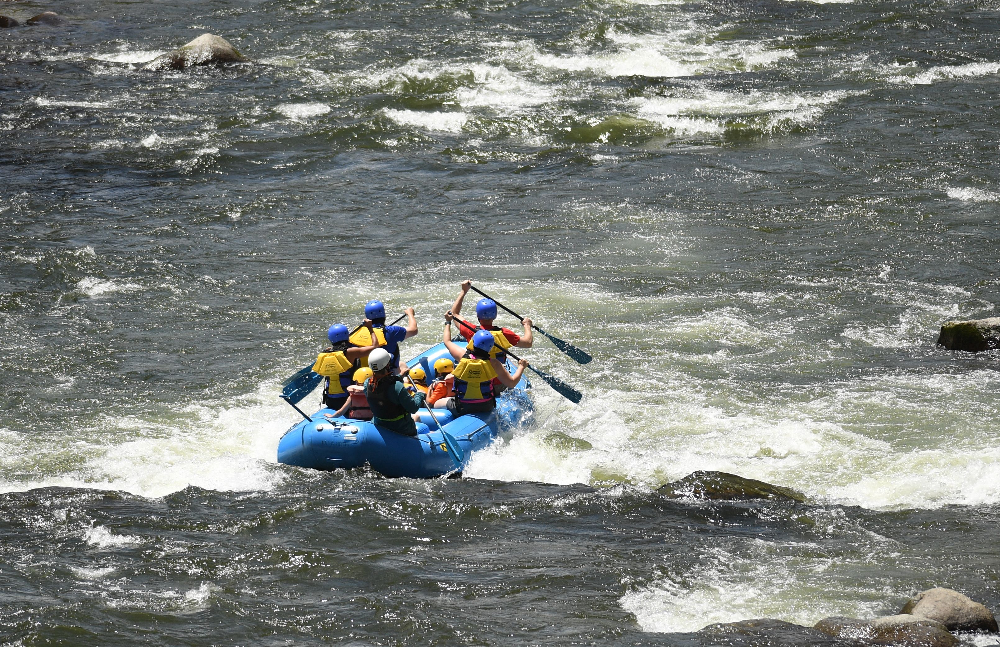 Rafters on a commercial raft trip make their way down the Arkansas River on June 27, 2020 outside of Buena Vista, Colorado.