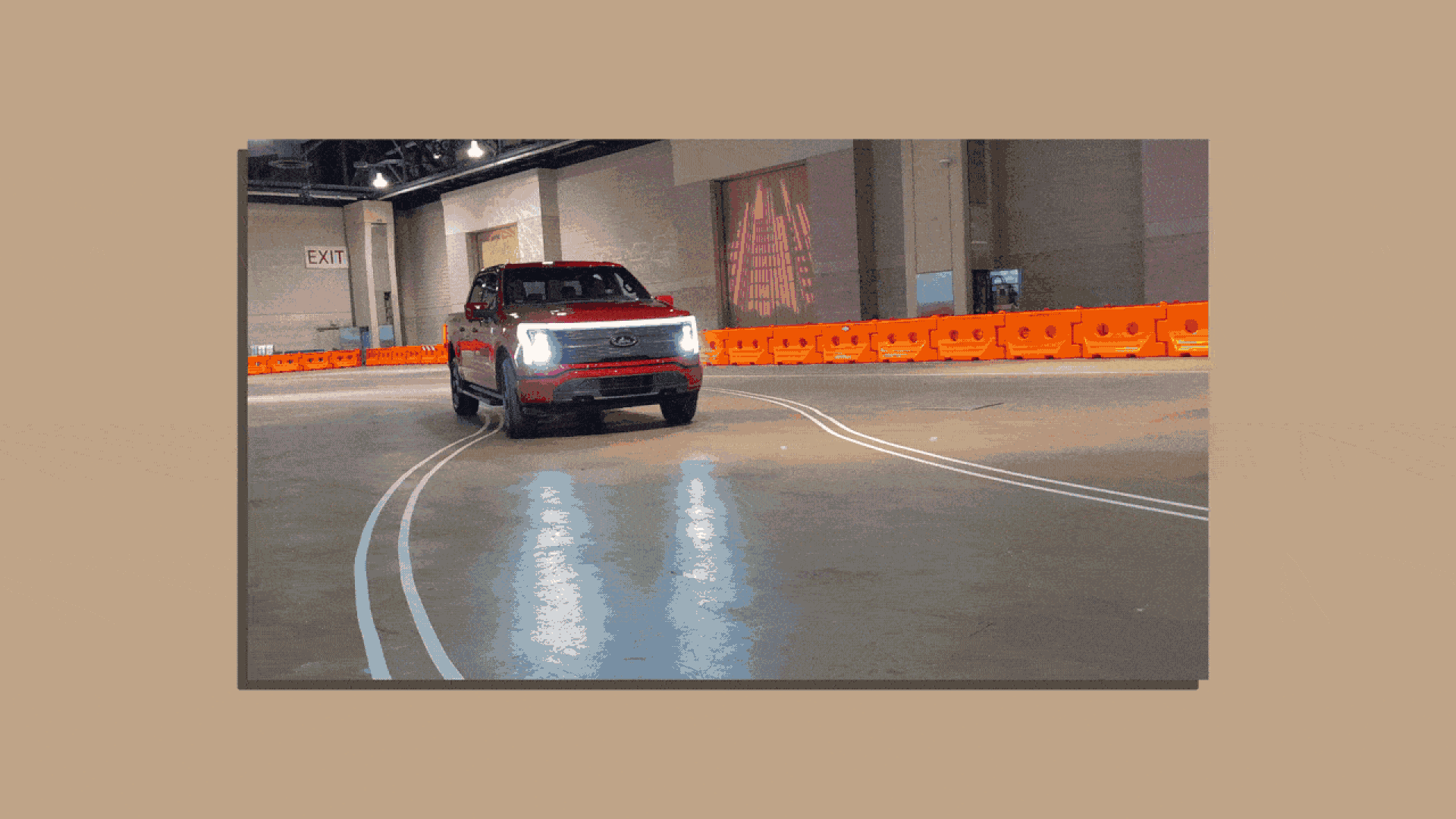 People driving a F-150 Lightening