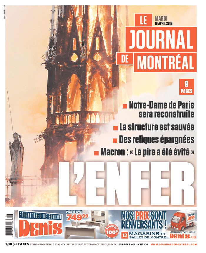 Montreal Canada newspaper cover