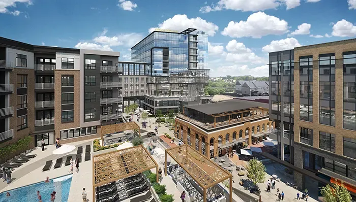 Commonwealth, a redevelopment of the 12-acre Central Square shopping center in Plaza Midwood