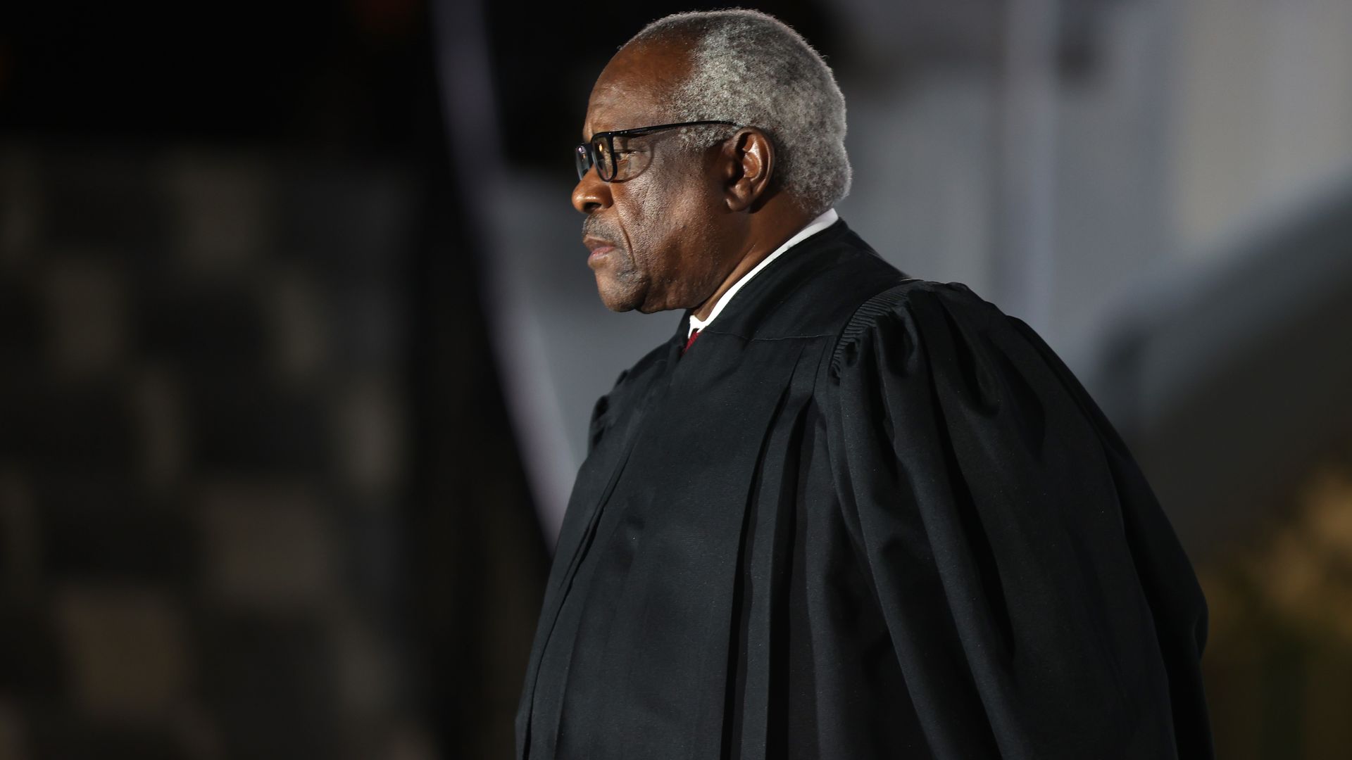 Supreme Court Associate Justice Clarence Thomas attends the ceremonial swearing-in ceremony.