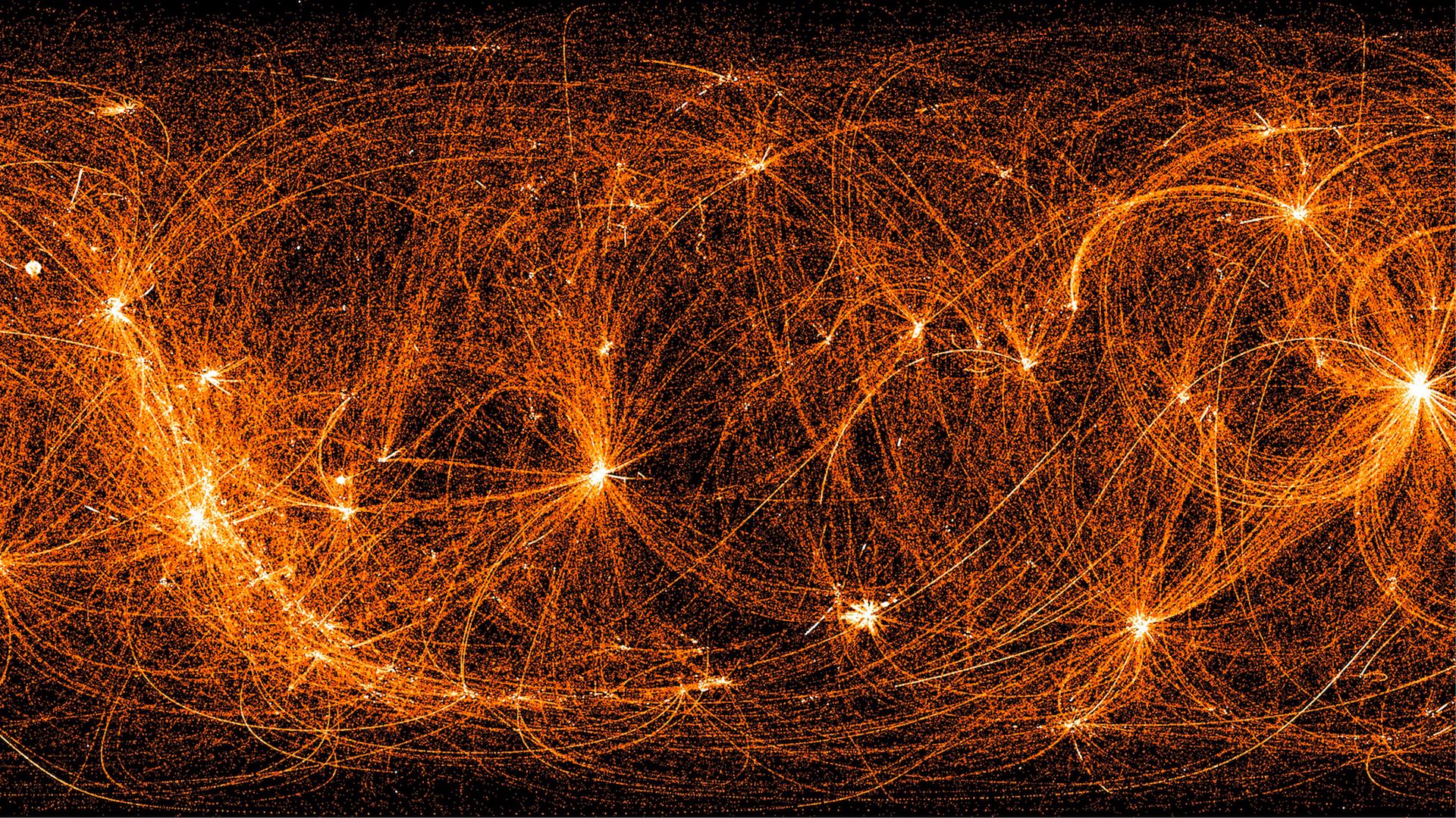This image of the whole sky shows 22 months of X-ray data recorded by NASA's Neutron star Interior Composition Explorer