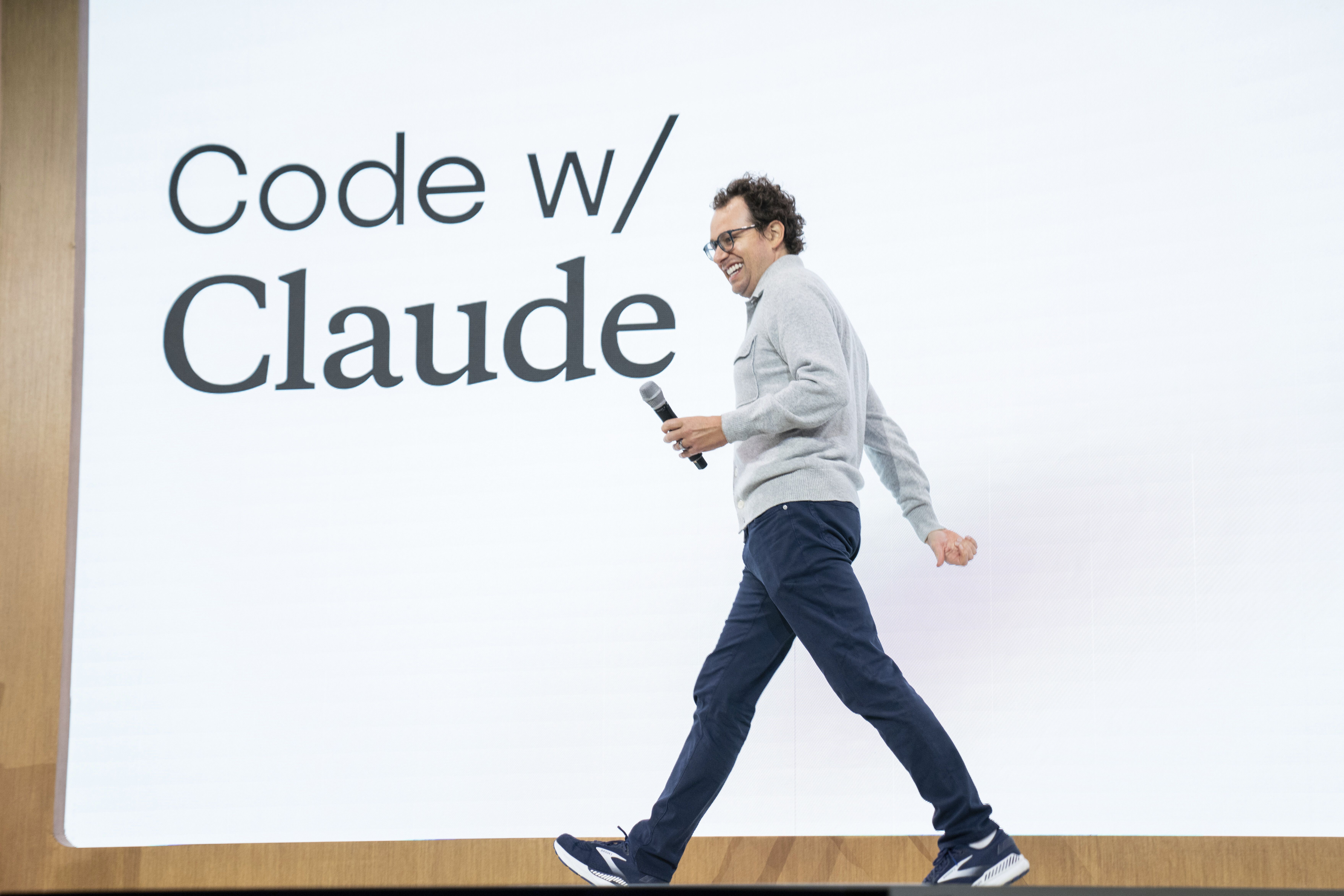  Anthropic CEO Dario Amodei at the Code with Claude developer conference on Thursday, May 22, 2025 in San Francisco. (Don Feria/AP Content Services for Anthropic)