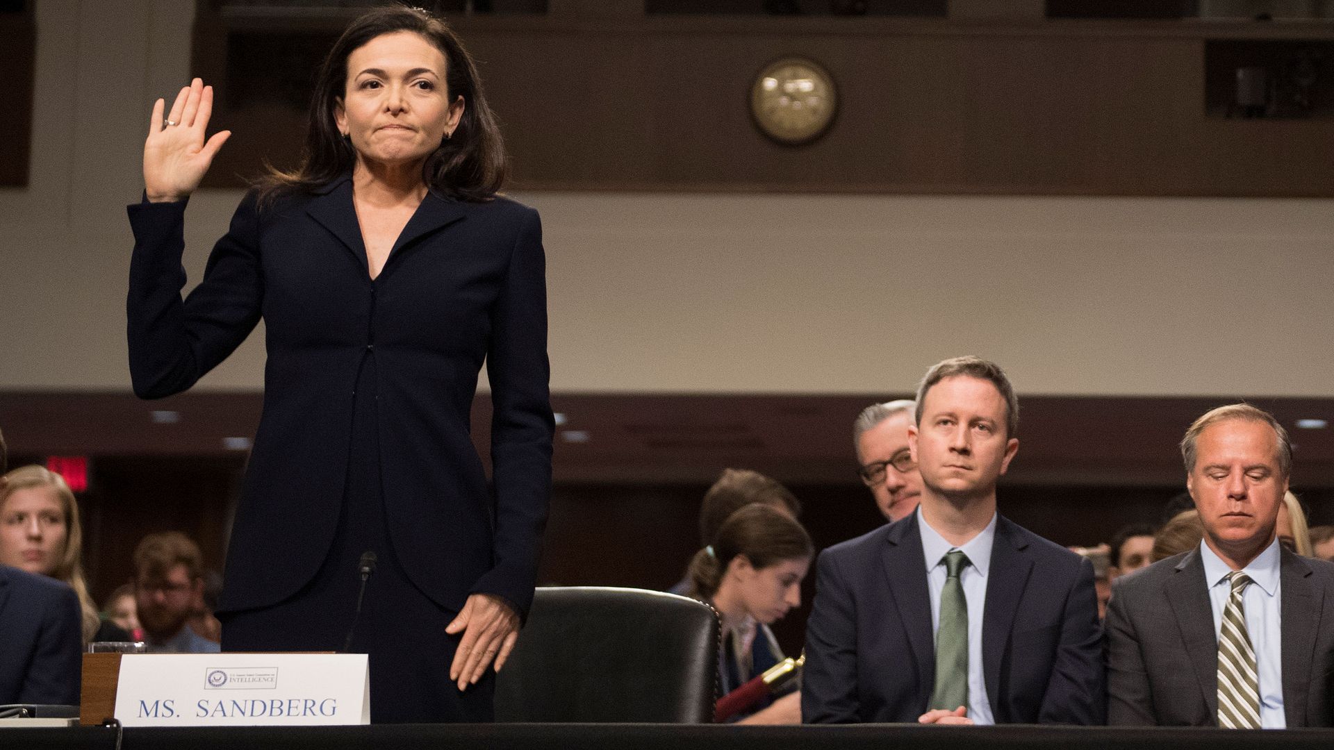 Sarah Sandberg swearing in front of Congress to go under oath