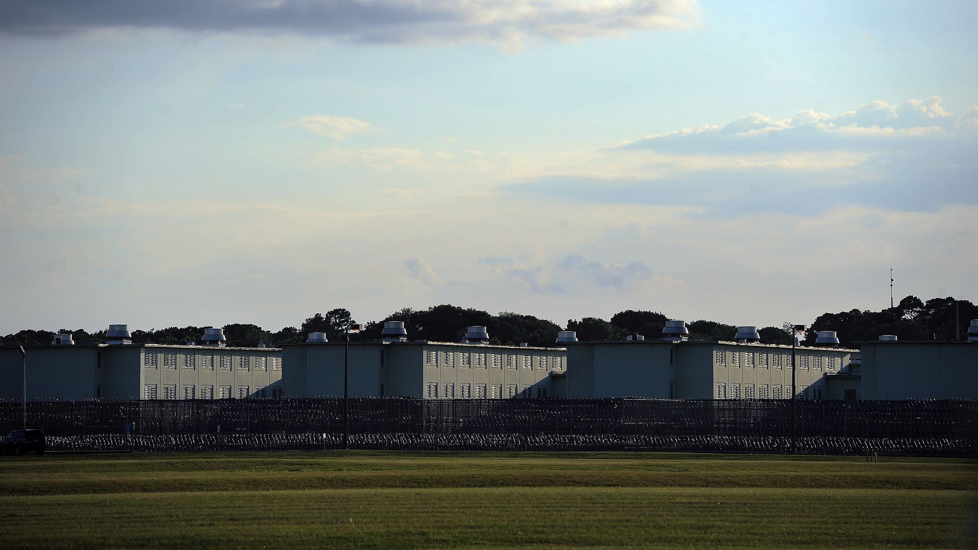 An outside photo of Florida State Prison, where death row is housed.