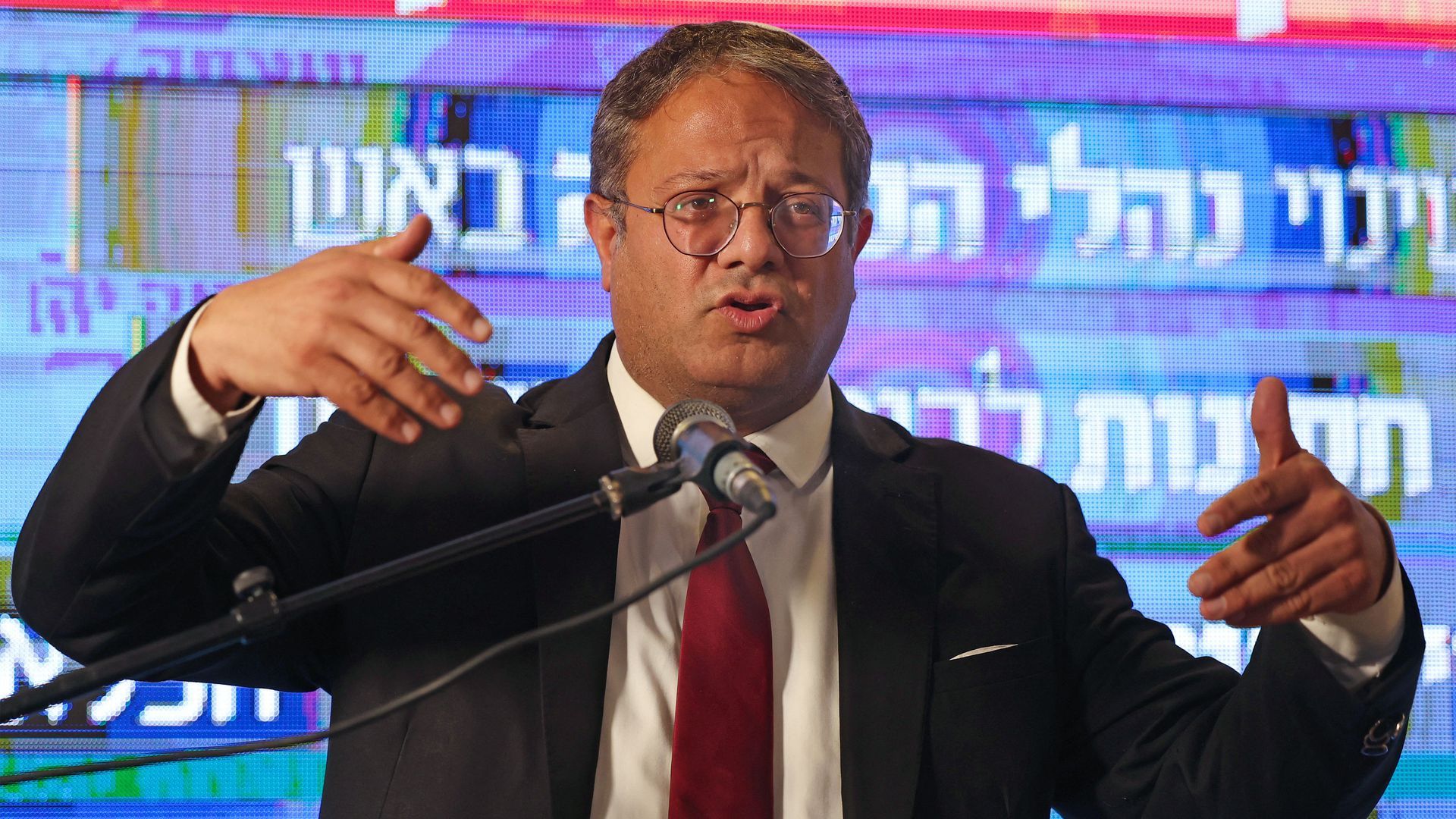 Israeli Jewish Power party leader Itamar Ben-Gvir speaks in Jerusalem on Oct. 30. Photo: Ahmad Gharabli/AFP via Getty Images
