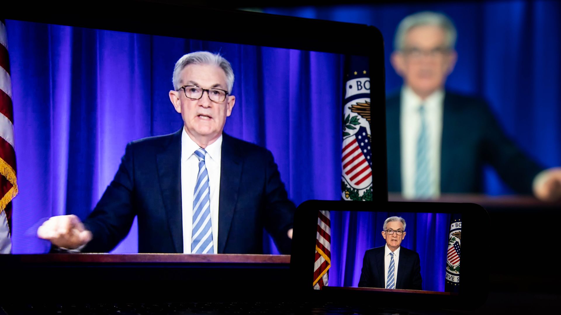 Jerome Powell, chairman of the U.S. Federal Reserve, in New York, U.S., on Wednesday, Dec. 15, 2021