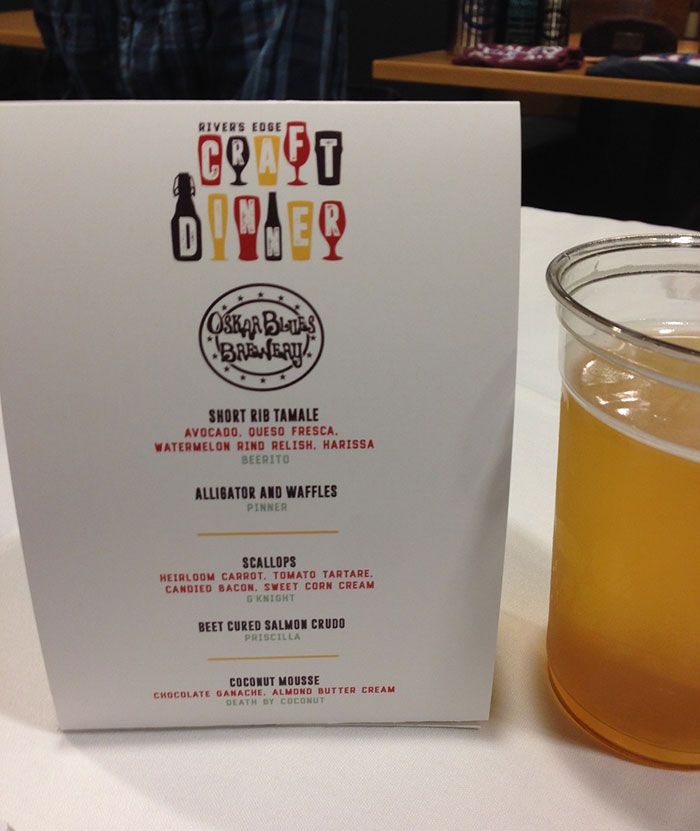 usnwc craft beer dinner menu