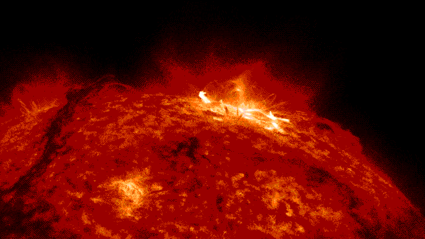 The Sun shooting out a flare.