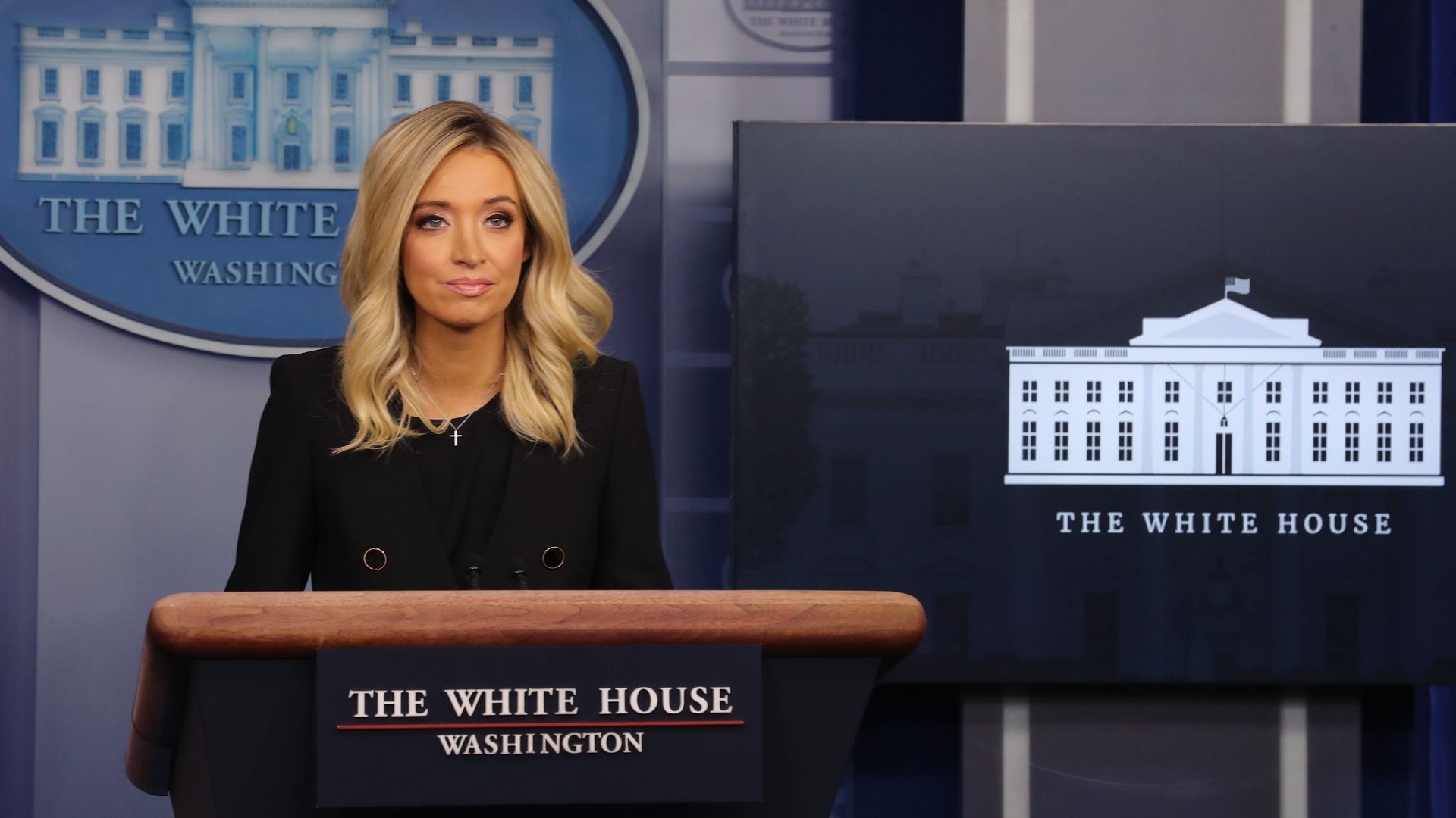 White House Press Secretary Kayleigh McEnany holds her first on-camera news conference.