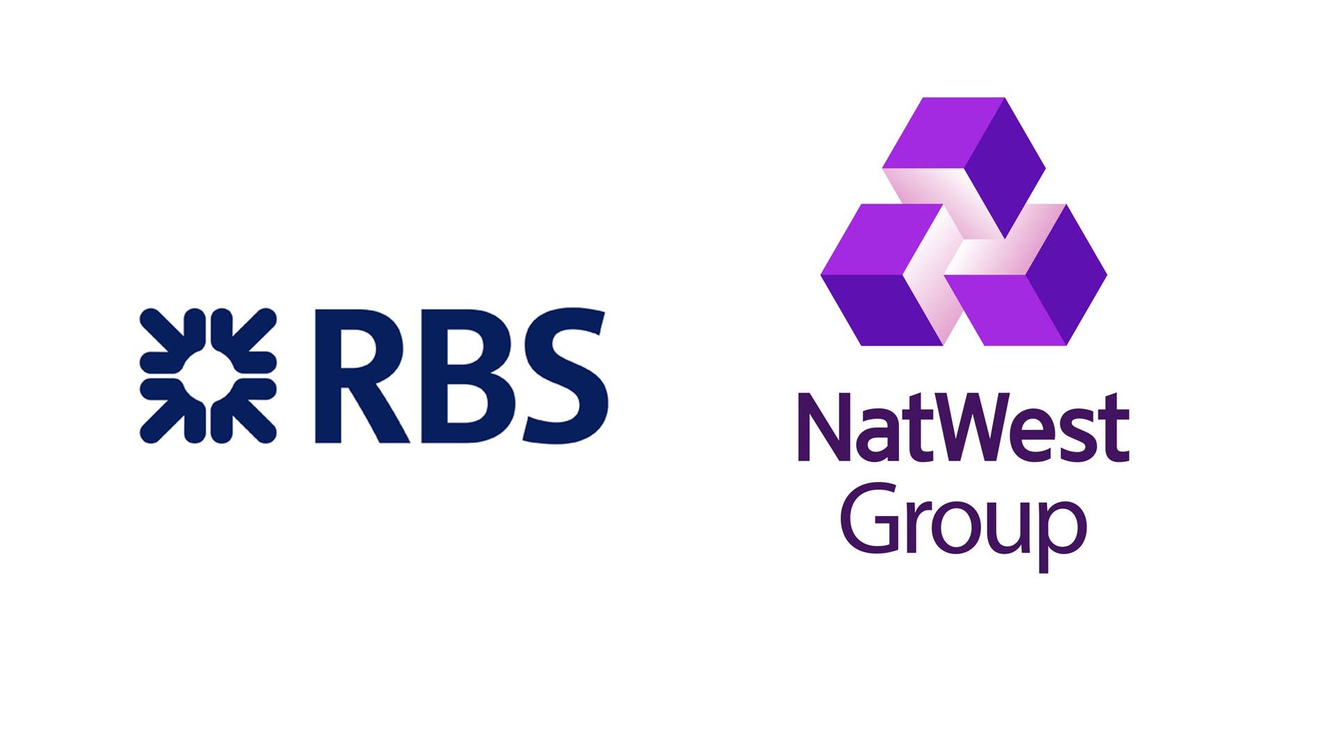 The old and new logos for RBS/NatWest Group