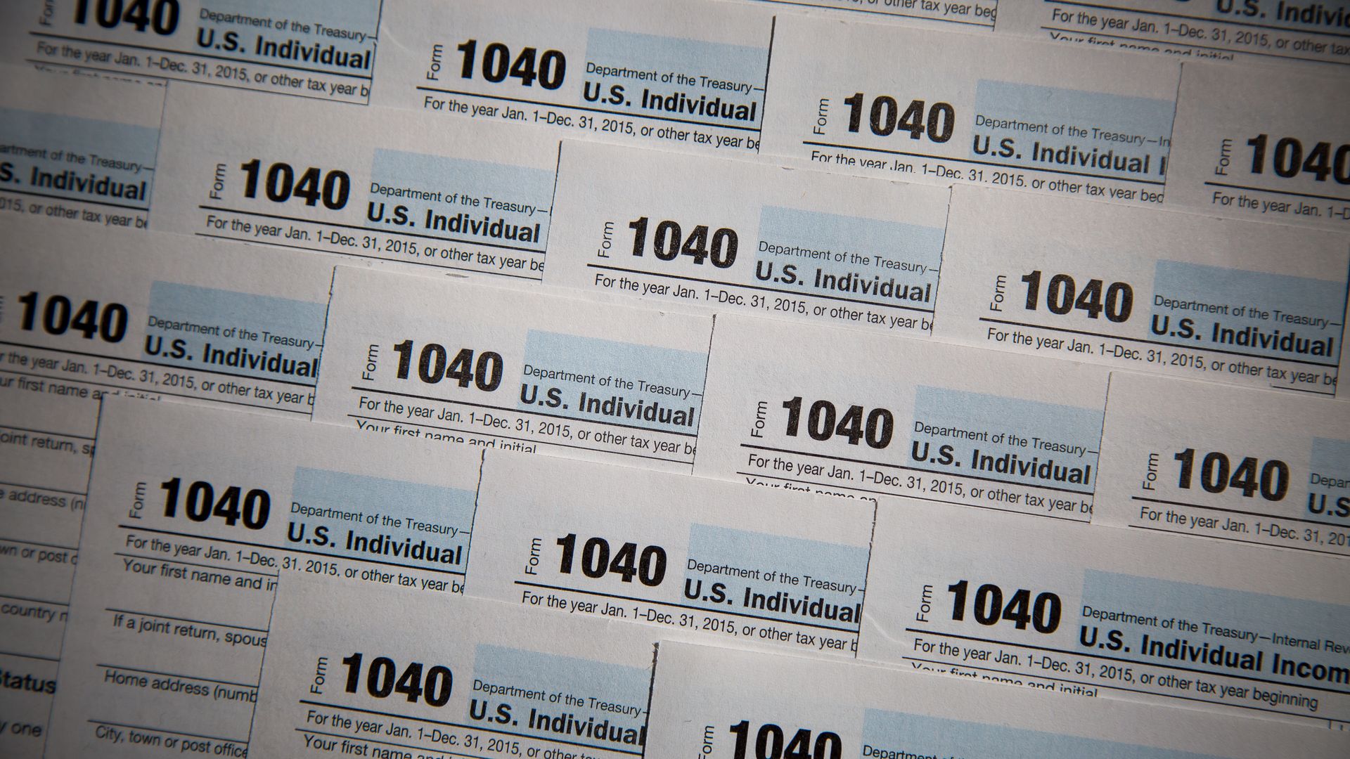 1040 Individual Income Tax forms for the 2015 tax year 