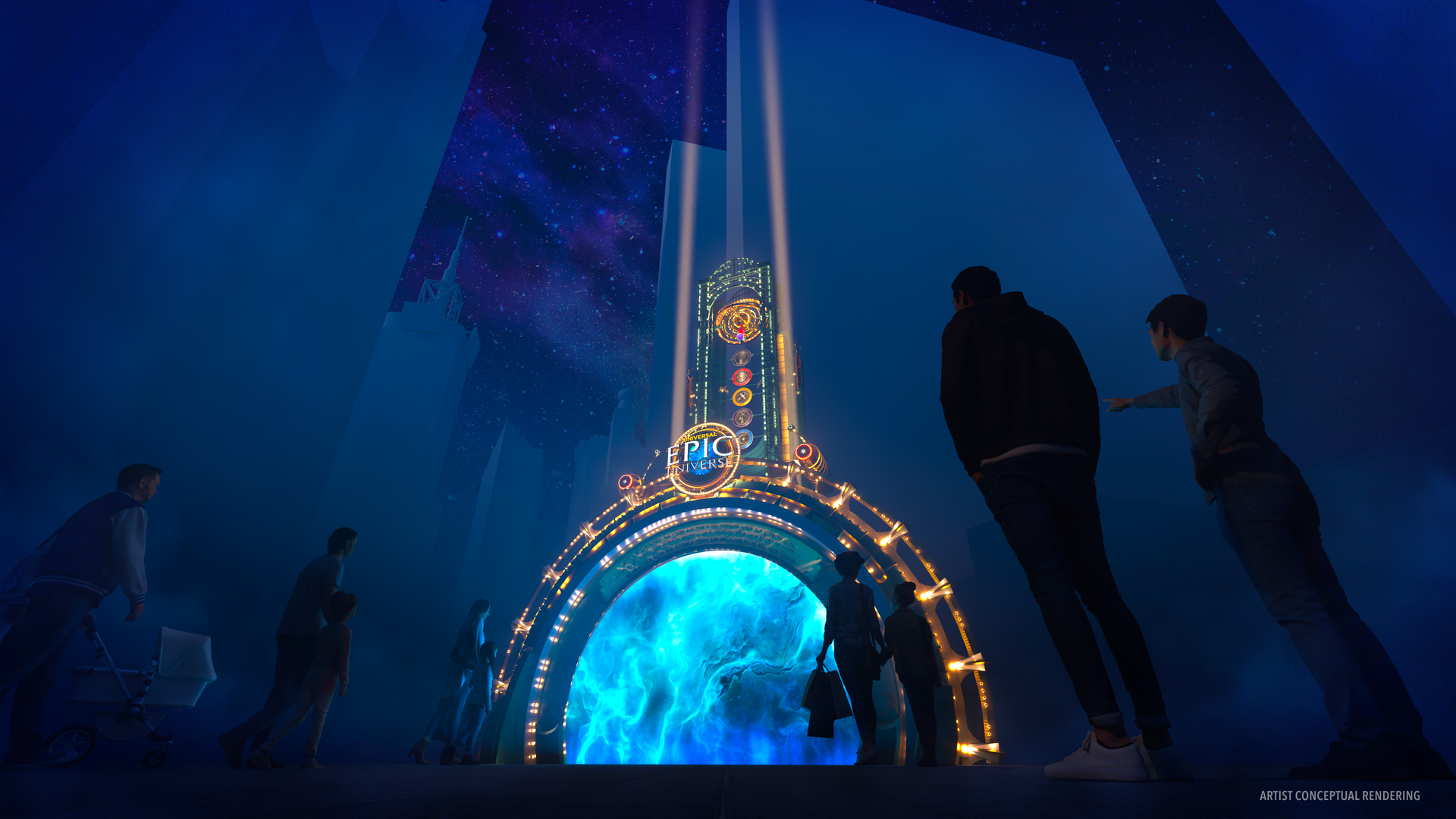 A rendering of the Chronos installation from Universal Orlando Resort