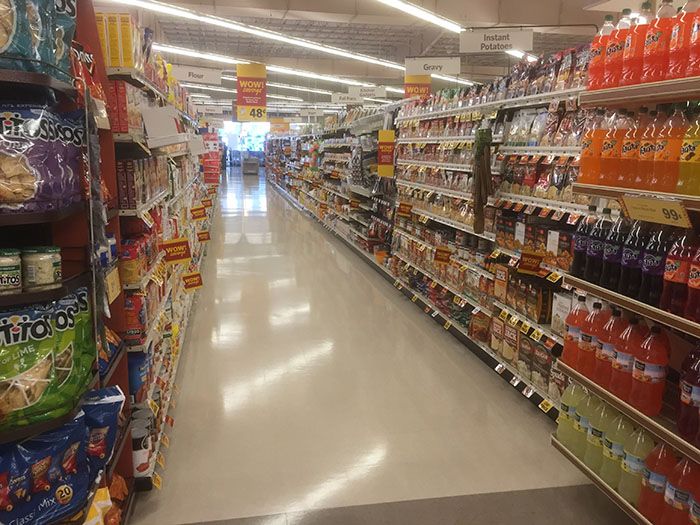 New, wider aisles