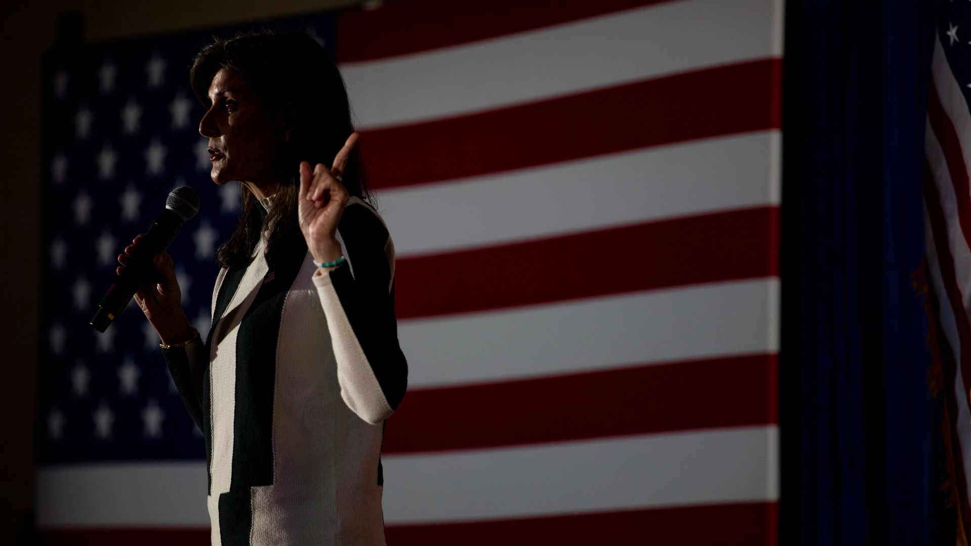 Nikki Haley speaks during a campaign event in Michigan on Feb. 25, 2024. Photo: Emily Elconin/Bloomberg via Getty Images