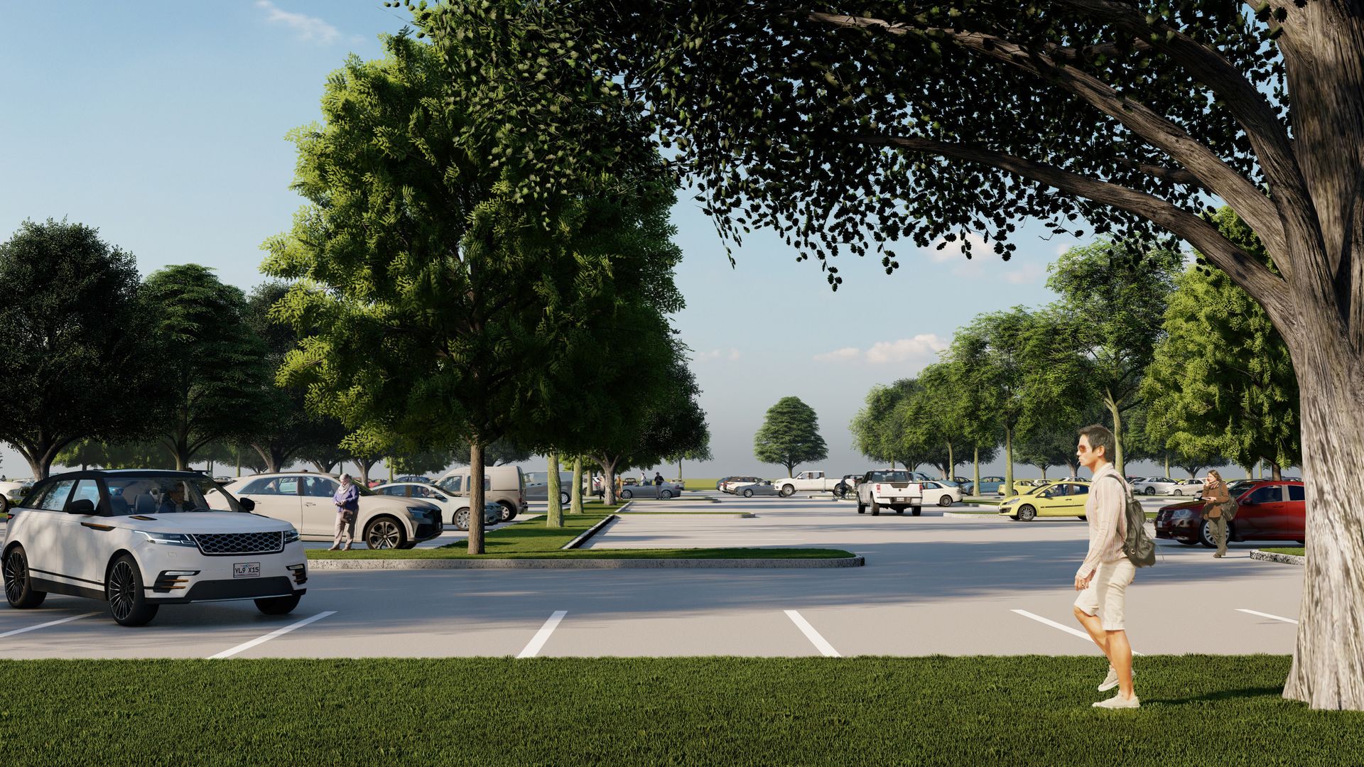 Rendering of parking lot
