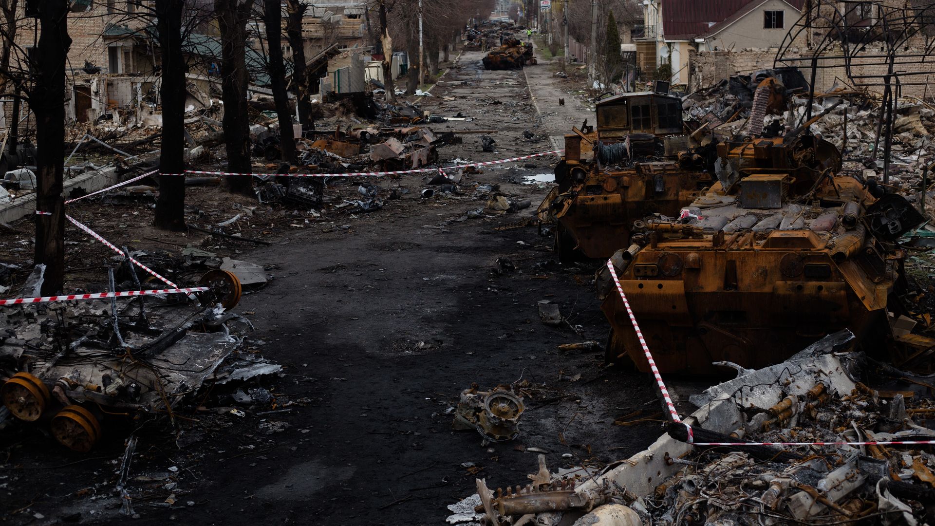 Scenes from Bucha, Ukraine, after Russian troops retreated.