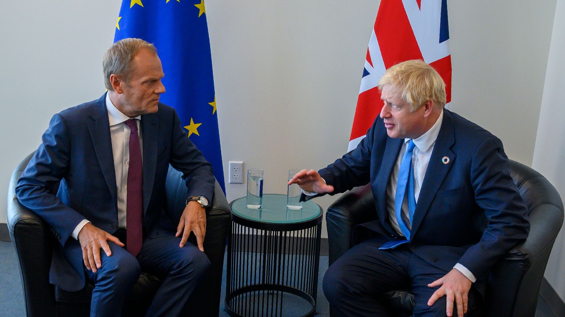 Donald Tusk and Boris Johnson.