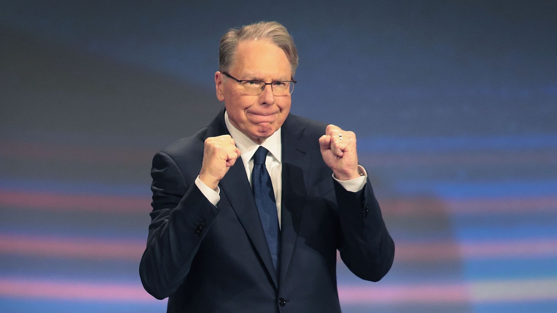 The National Rifle Association re-elected longtime CEO Wayne LaPierre to his leadership position on Monday.