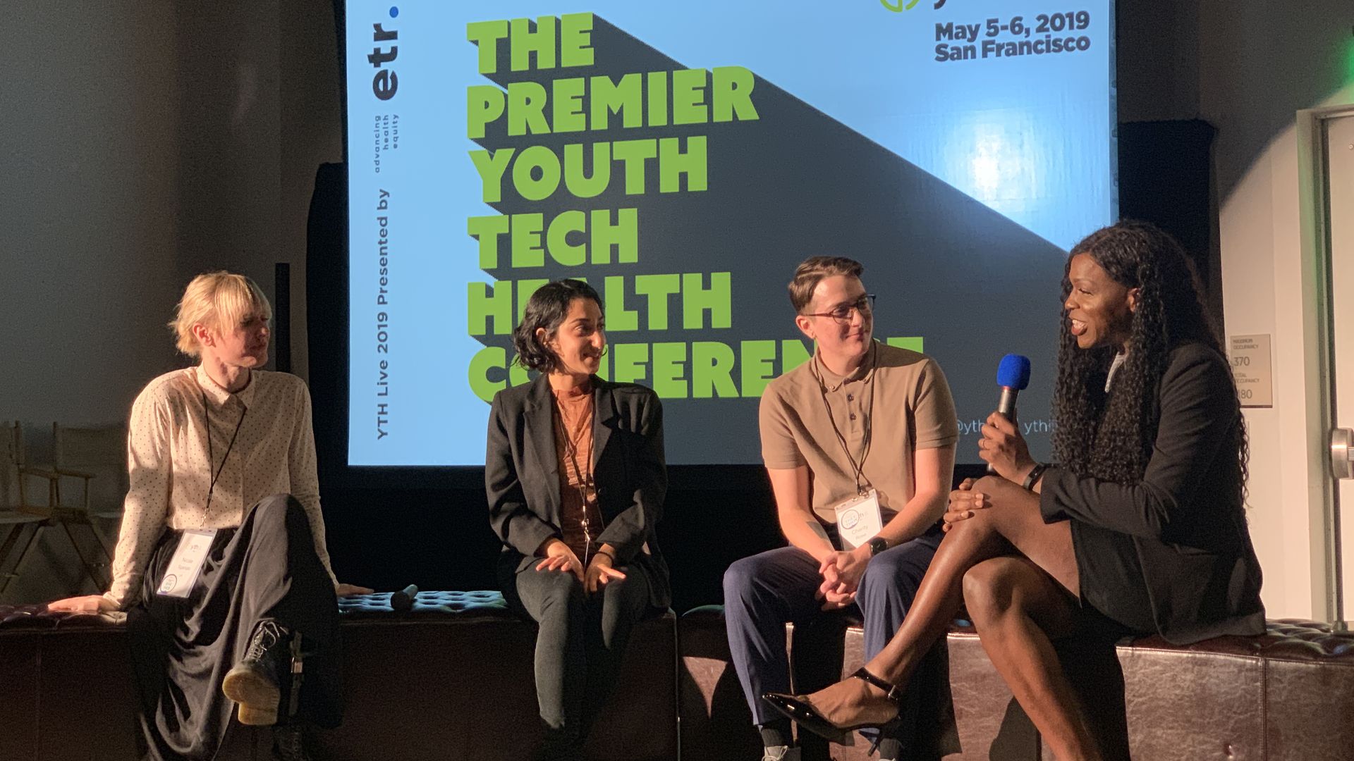 Panelists from a TransTech session at YTH Live in San Francisco