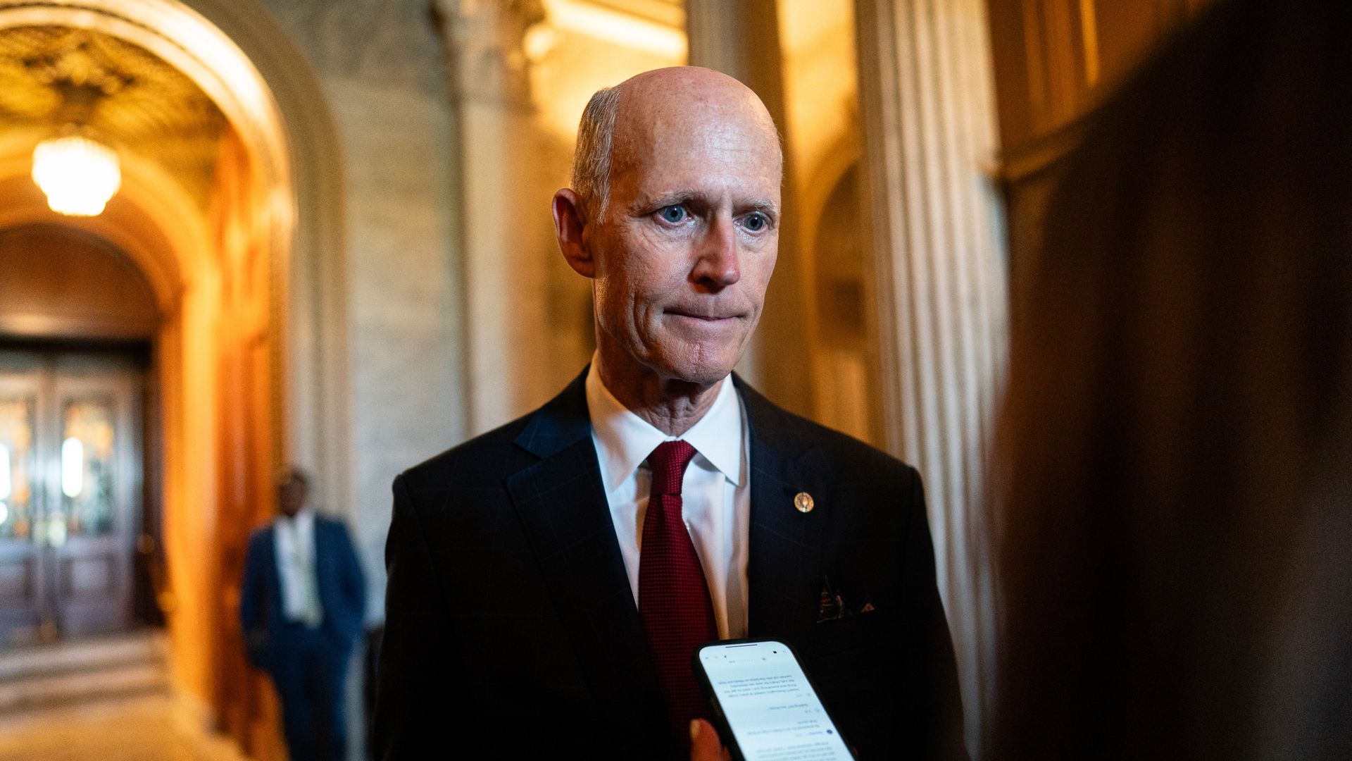 Sen. Rick Scott at the US Capitol in Washington, DC. 