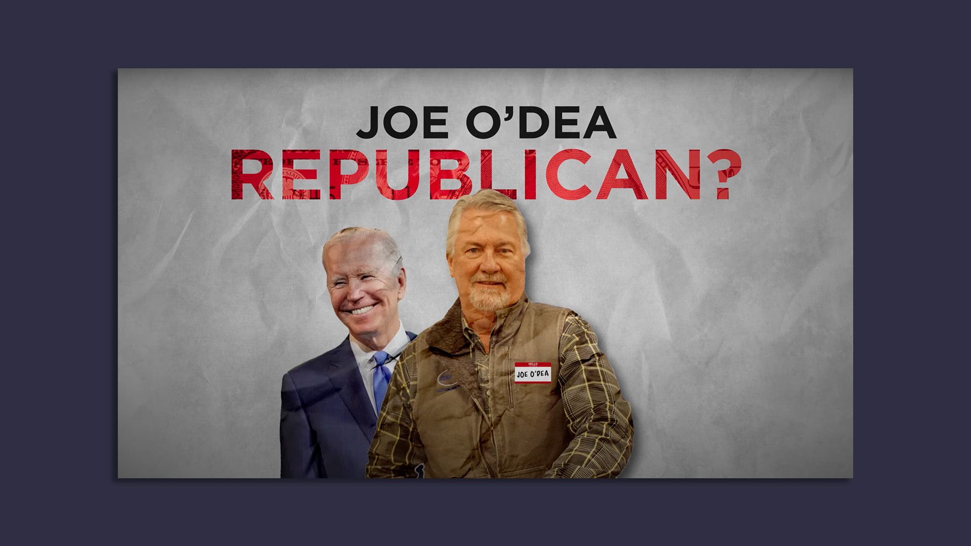 Screen shot of Joe O'Dea and Joe Biden