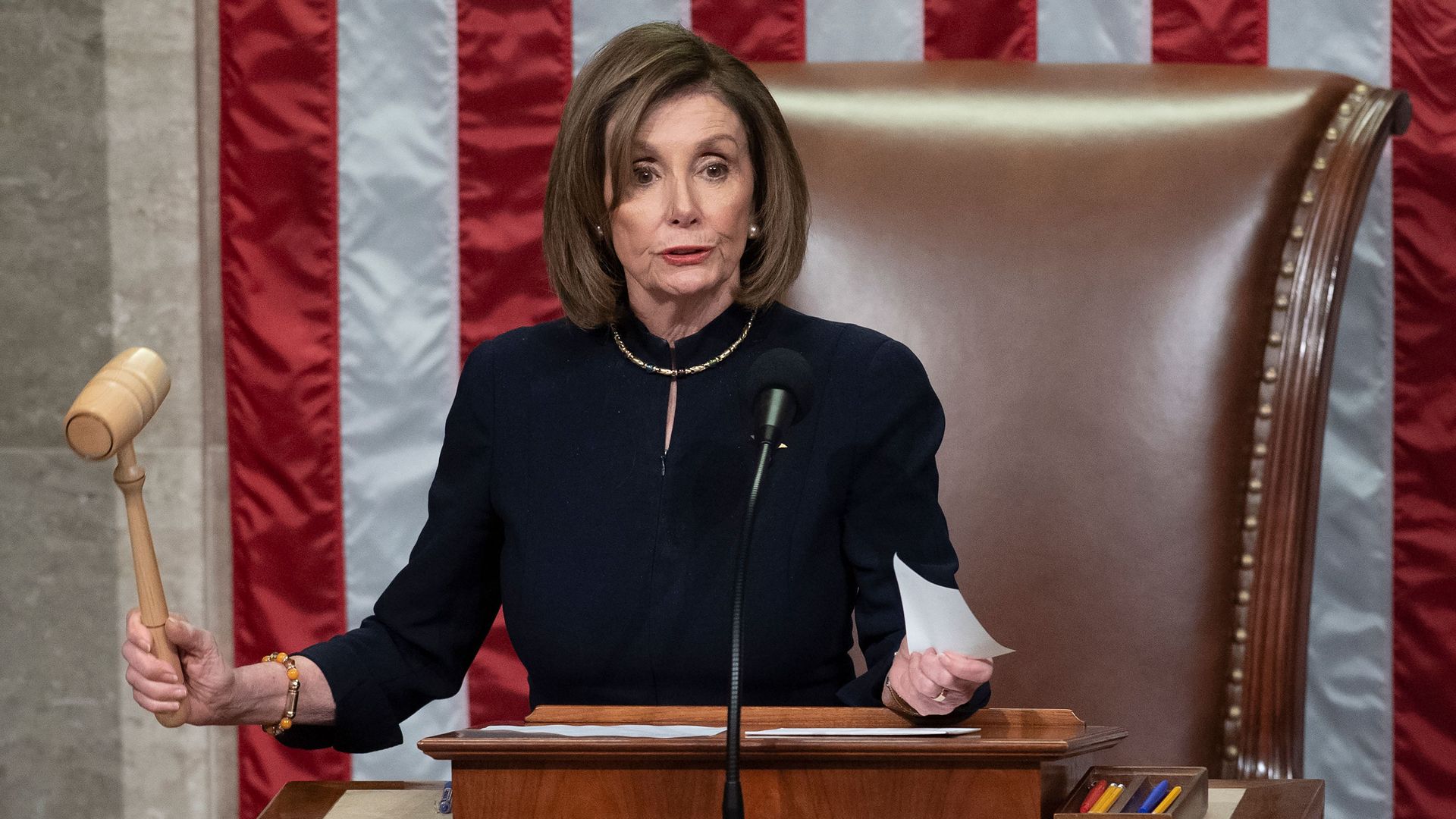 Speaker of the House Nancy Pelosi presides over Resolution 755, Articles of Impeachment Against President Donald J. Trump 