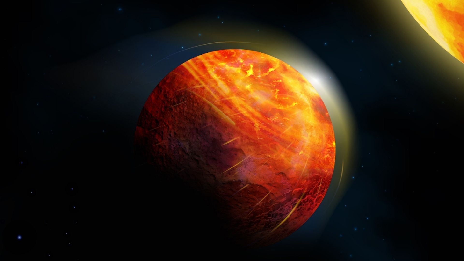 Artist's illustration of a planet hundreds of light-years from Earth