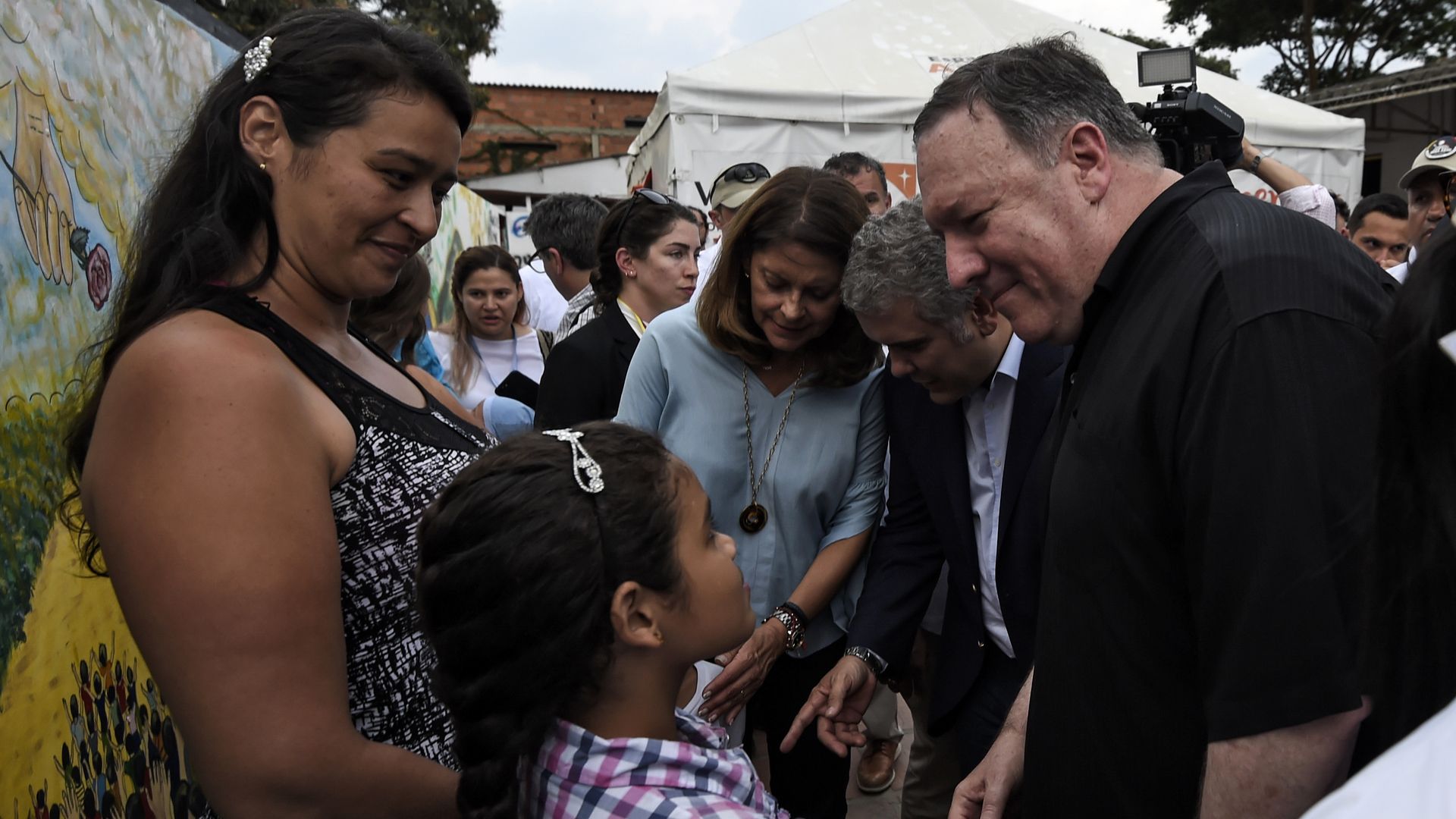 U.S. Secretary of State visits Venezuelan migrants in Colombia.
