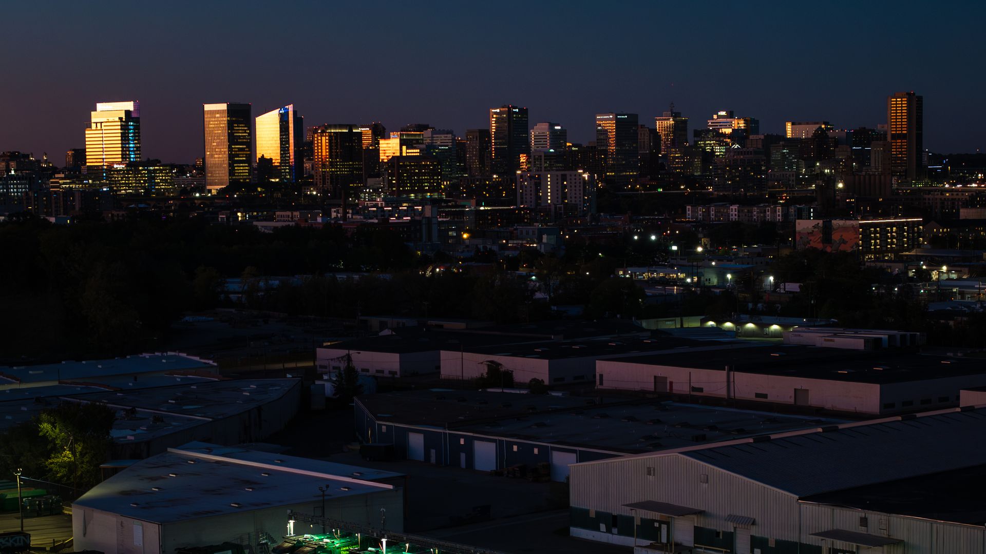 richmond skyline at night
