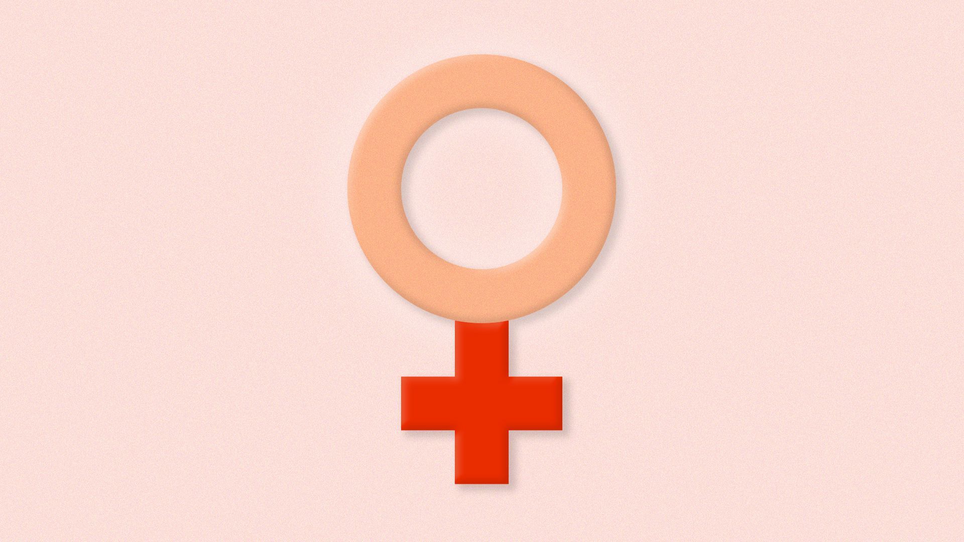 Red Cross on pink background