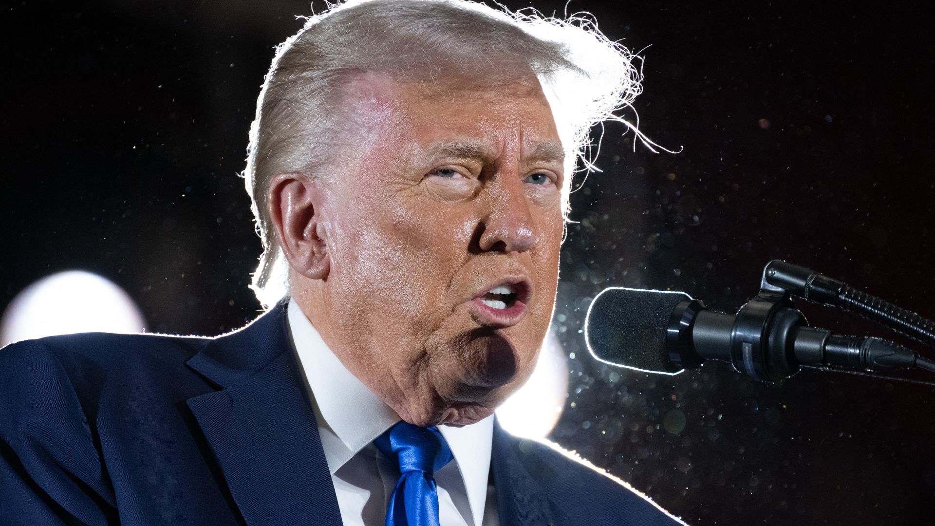 President Donald Trump delivers commencement remarks at the University of Alabama in Tuscaloosa, Alabama, on Thursday. 