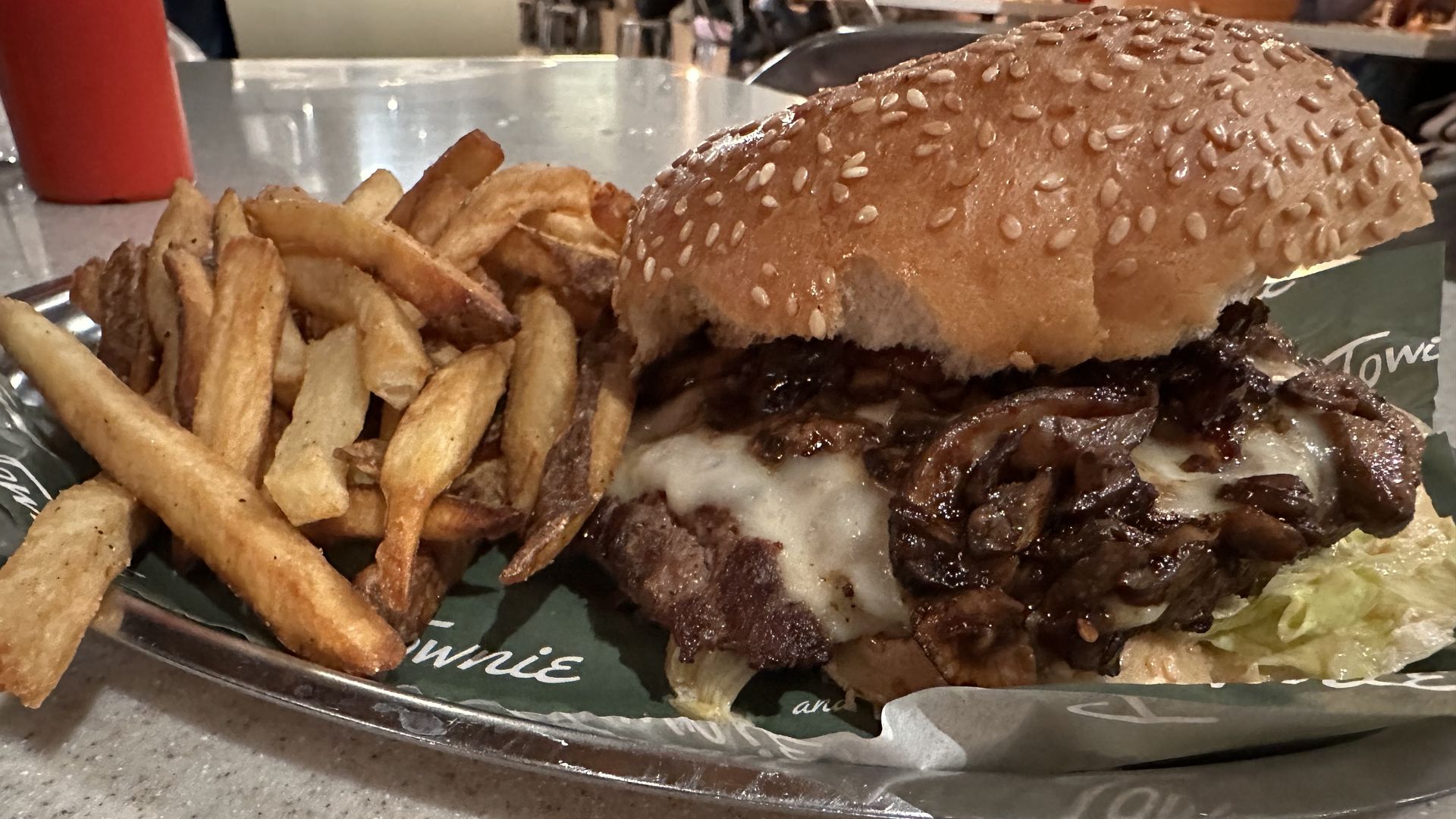 photo of burger and fries