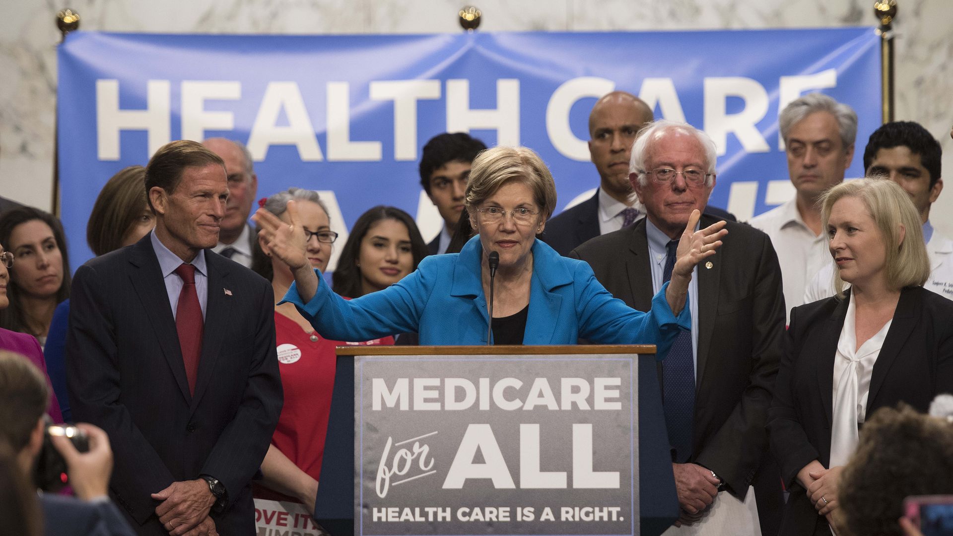 Democrats unveiling a Medicare for All platform.