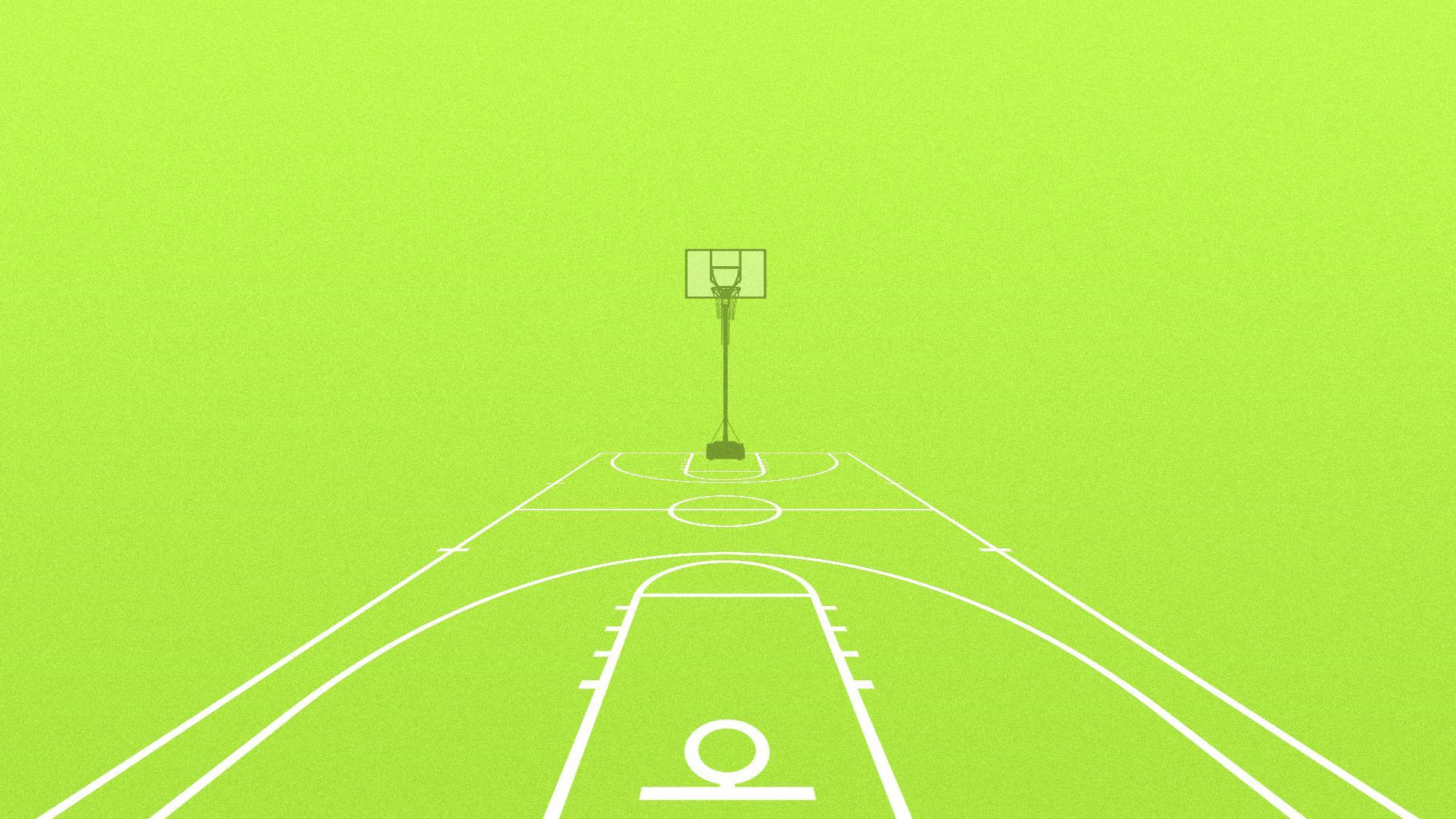 Illustration of a basketball court
