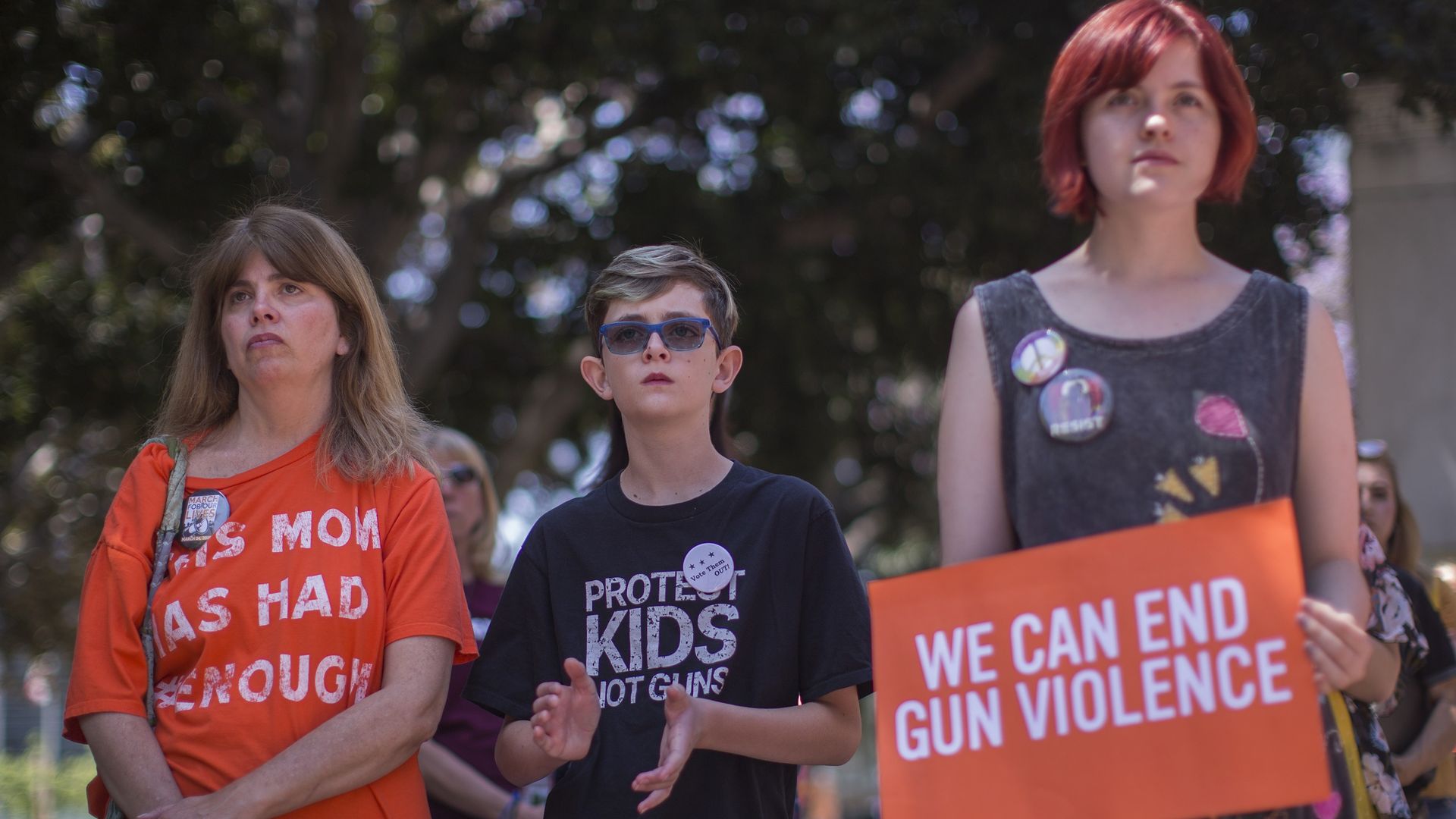 A gun violence protest