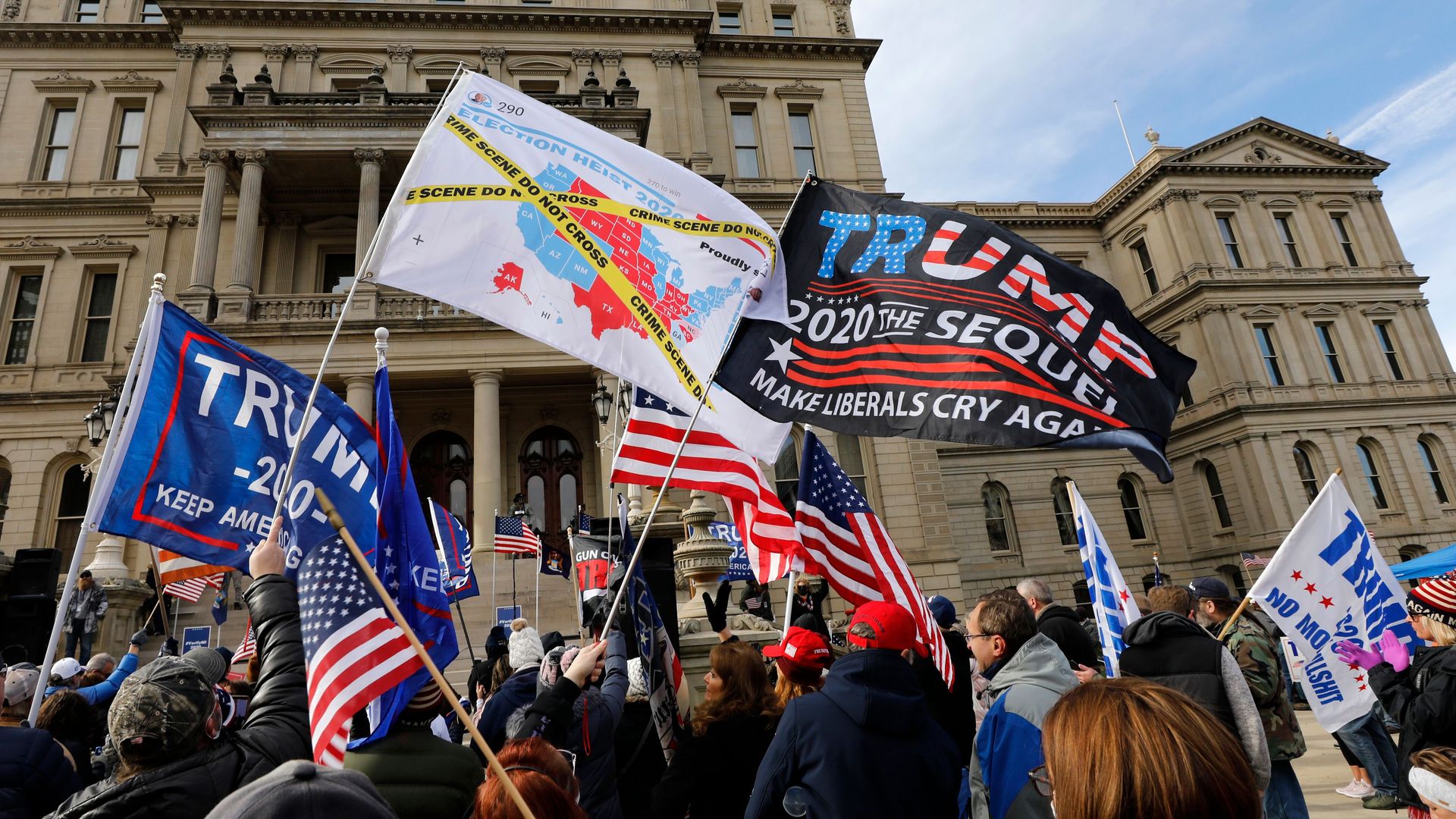 Trump supporters outside Michigan Capitol