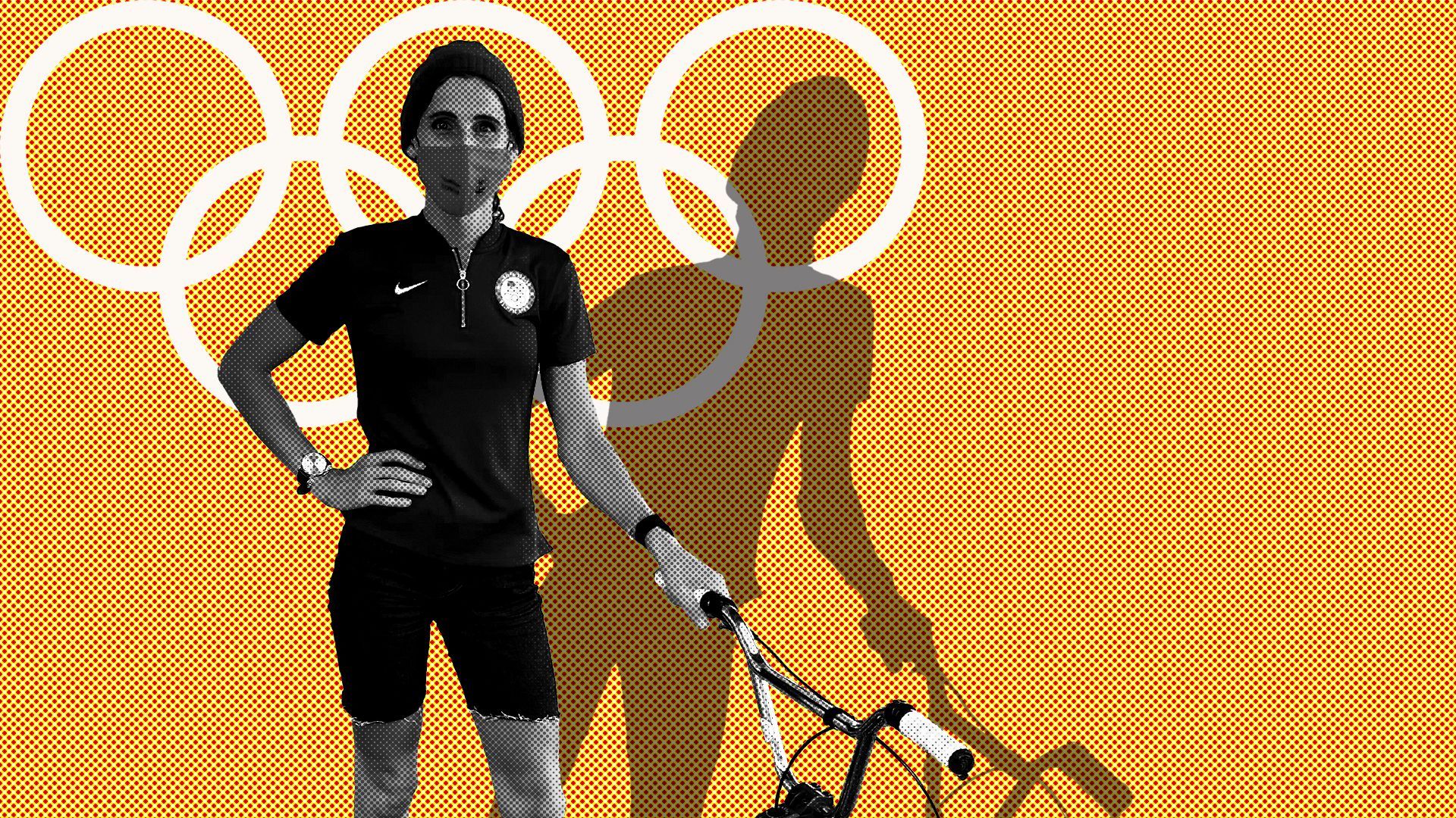Photo illustration of U.S. Olympic athlete Chelsea Wolfe