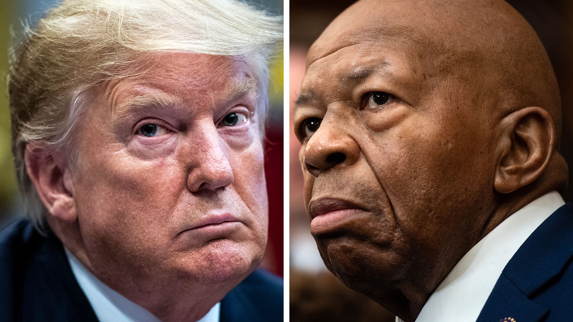 President Donald Trump and Rep. Elijah Cummings (D-Md.)