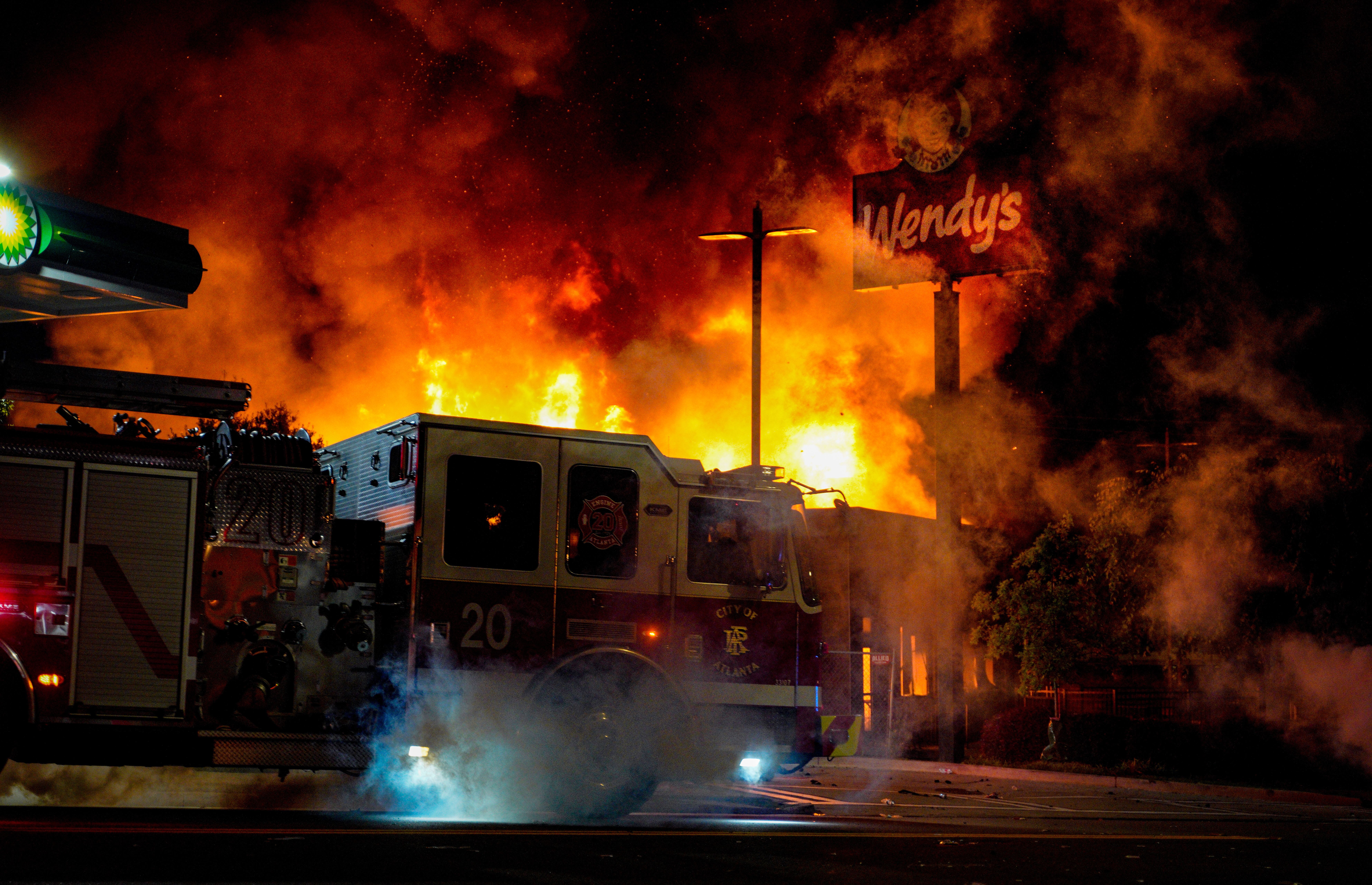 Wendy's on fire