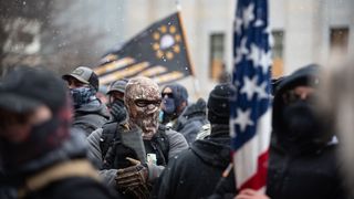 An armed Boogaloo Bois rally in Columbus, Ohio on January 17th, 2021.