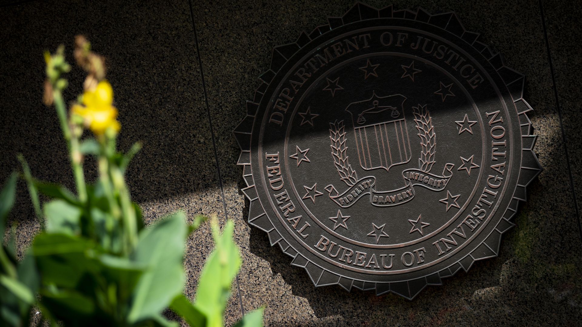 The FBI seal at its headquarters in Washington, D.C.