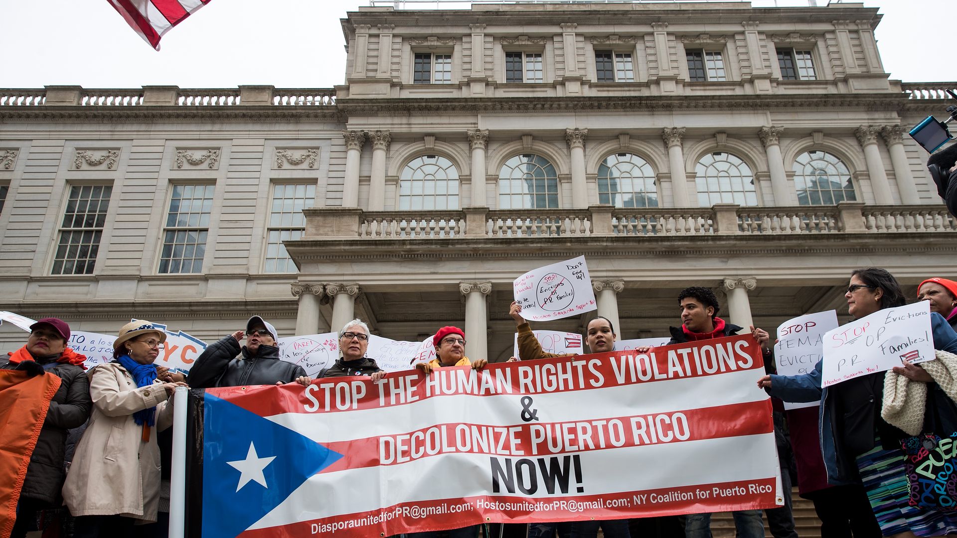 Protestors for Puerto Rico