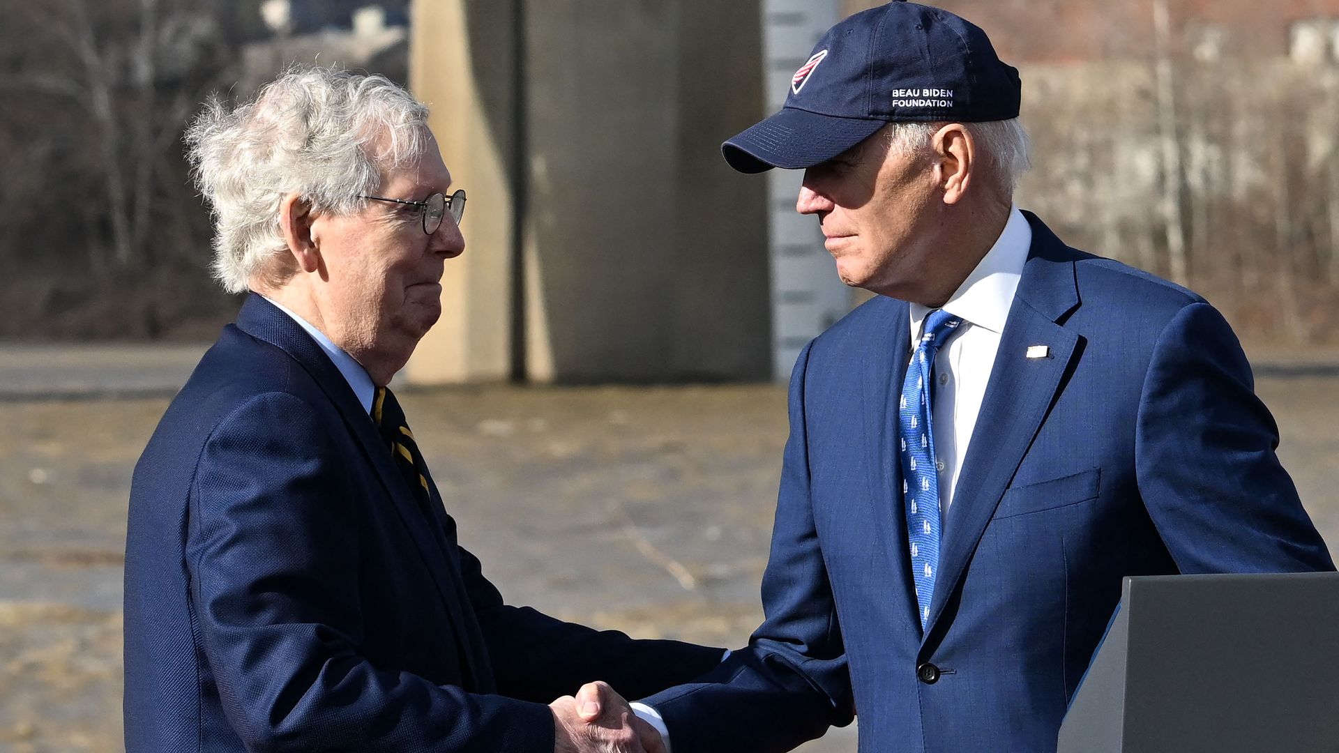 Biden and McConnell shaking hands
