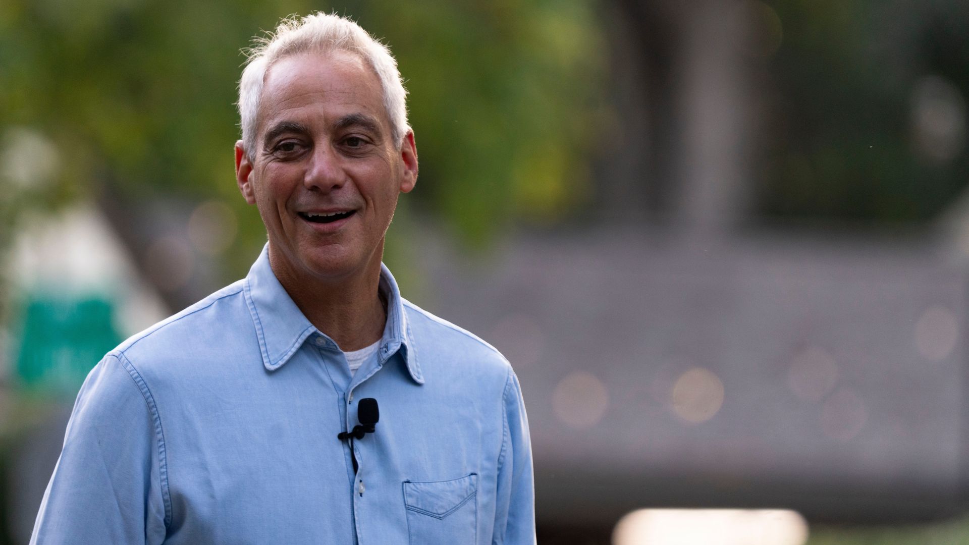 Rahm Emanuel speaks at a Democratic fish fry in Des Moines in September. Photo: Lily Smith/The Des Moines Register
