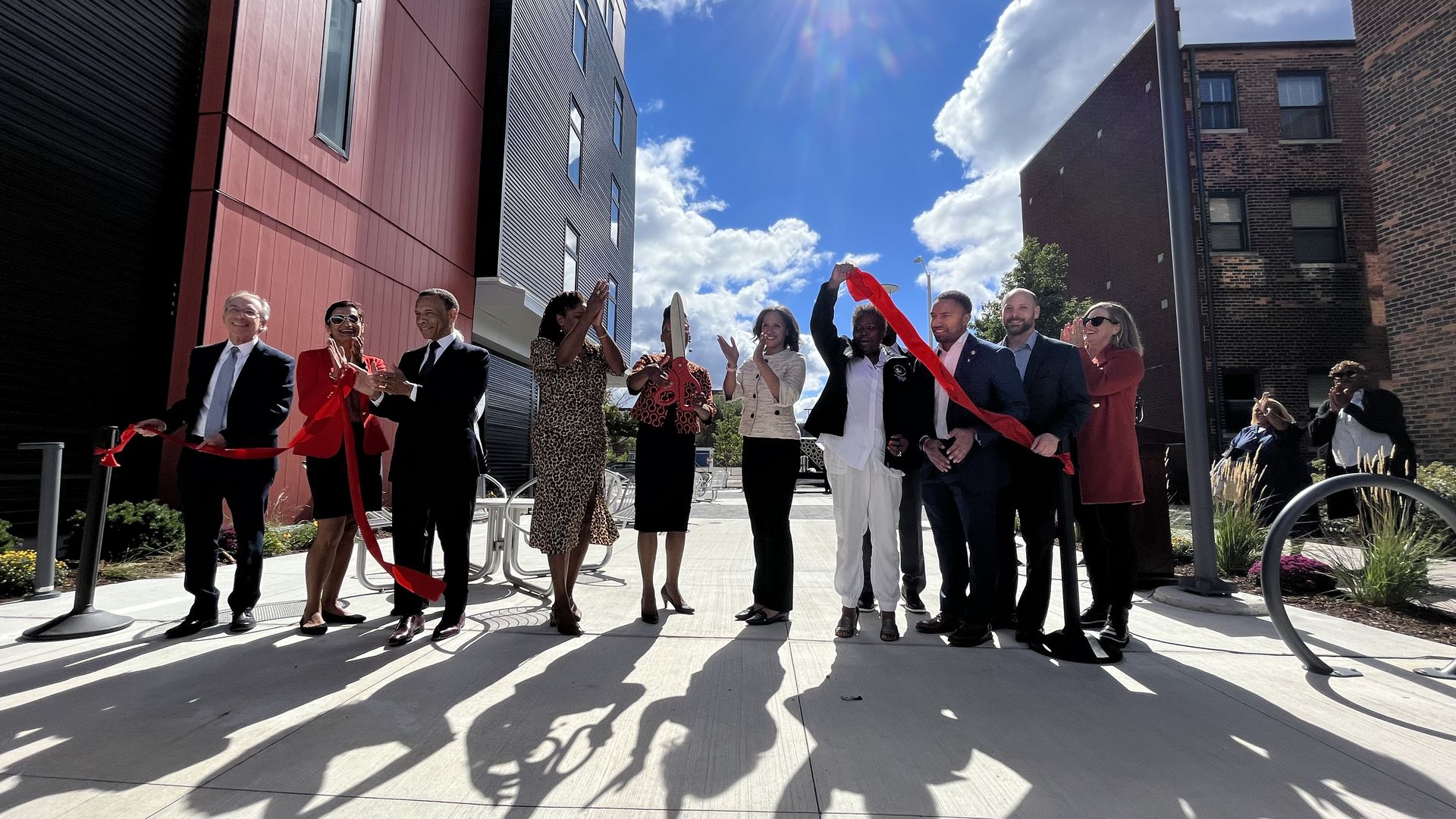 Officials celebrate the opening of The Freelon at Sugar Hill